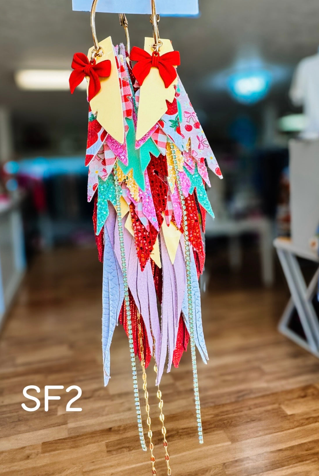 Jak Sprat Strawberry Fields Collection: Mega Mic Drops-Earrings-Dear Me Southern Boutique, located in DeRidder, Louisiana