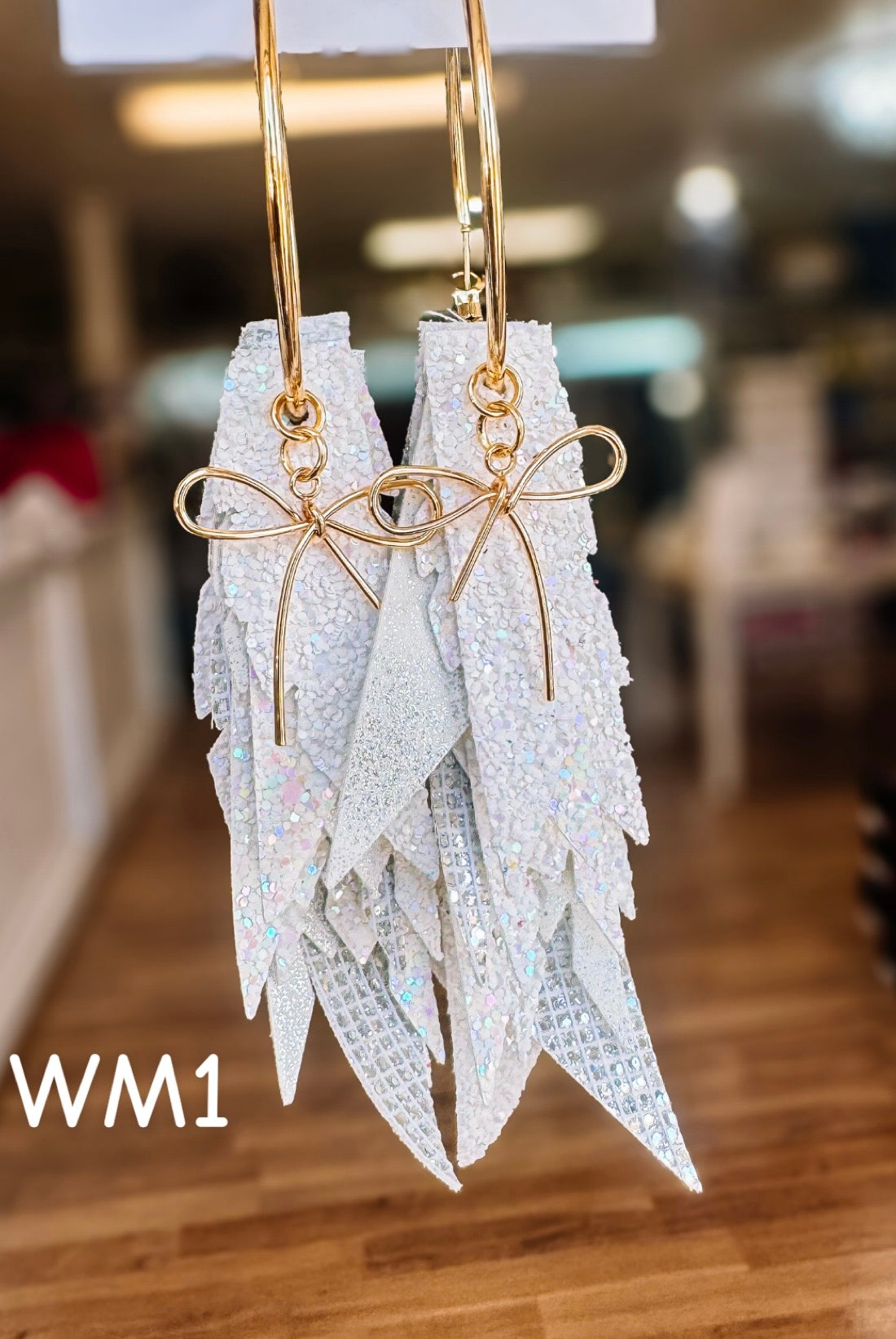 Jak Sprat White Monochromatic Collection: Charmed Fabulous Feather Dangles-Earrings-Dear Me Southern Boutique, located in DeRidder, Louisiana