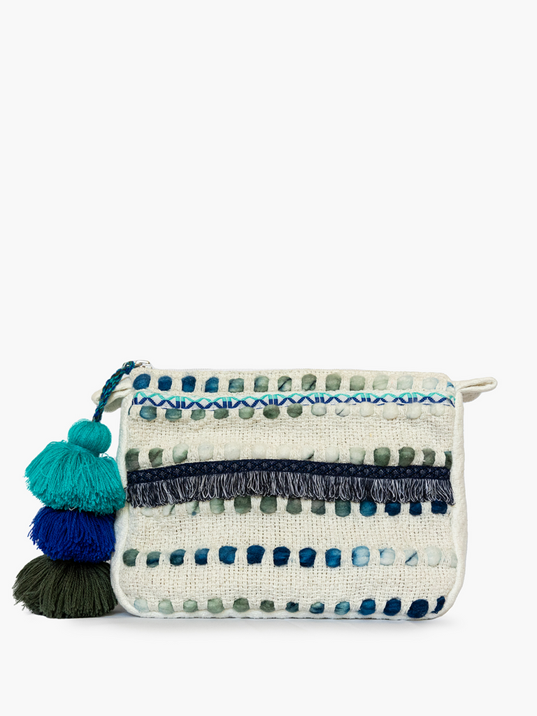 Josephine Printed Cotton Pouch with Tassel-Dear Me Southern Boutique, located in DeRidder, Louisiana