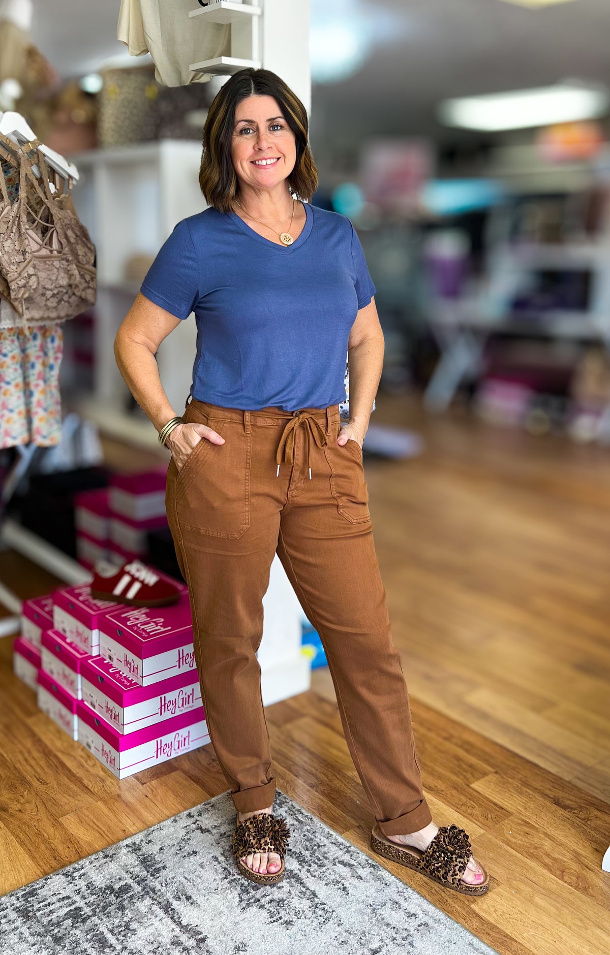 Judy Blue Cuffed Jogger- Camel-Jeans-Dear Me Southern Boutique, located in DeRidder, Louisiana