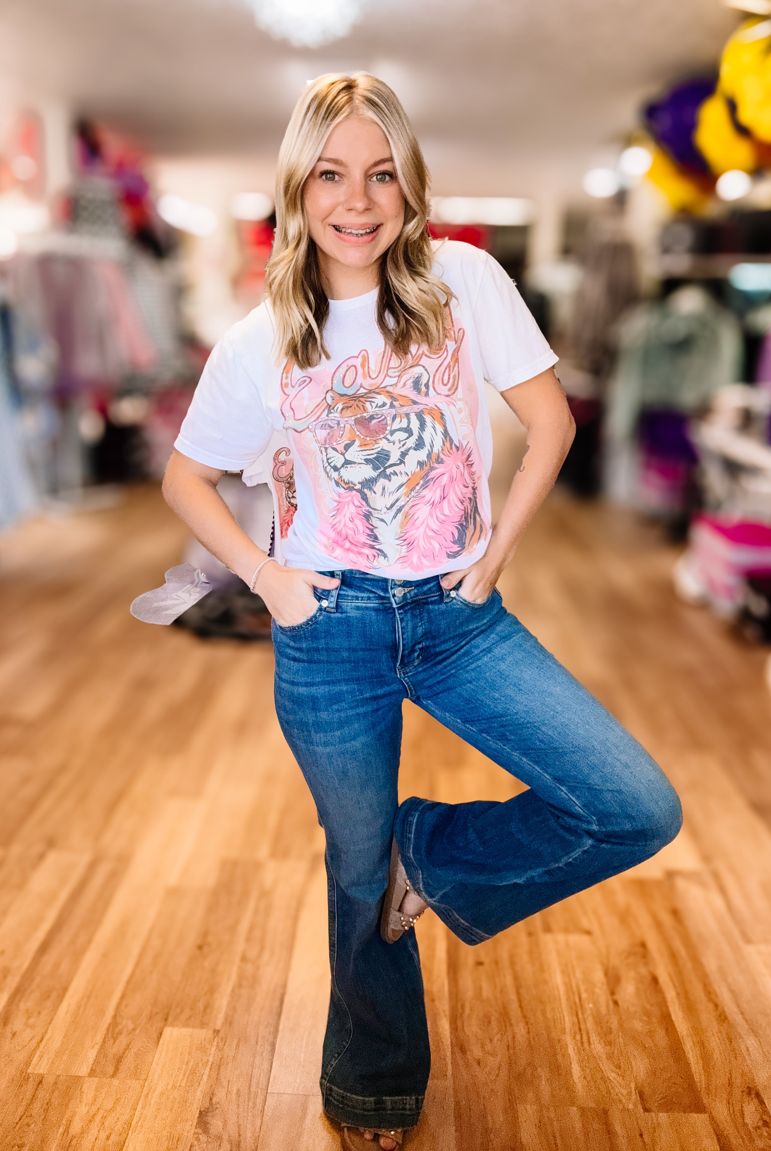 Judy Blue The Double Take Petite Flares-Jeans-Dear Me Southern Boutique, located in DeRidder, Louisiana