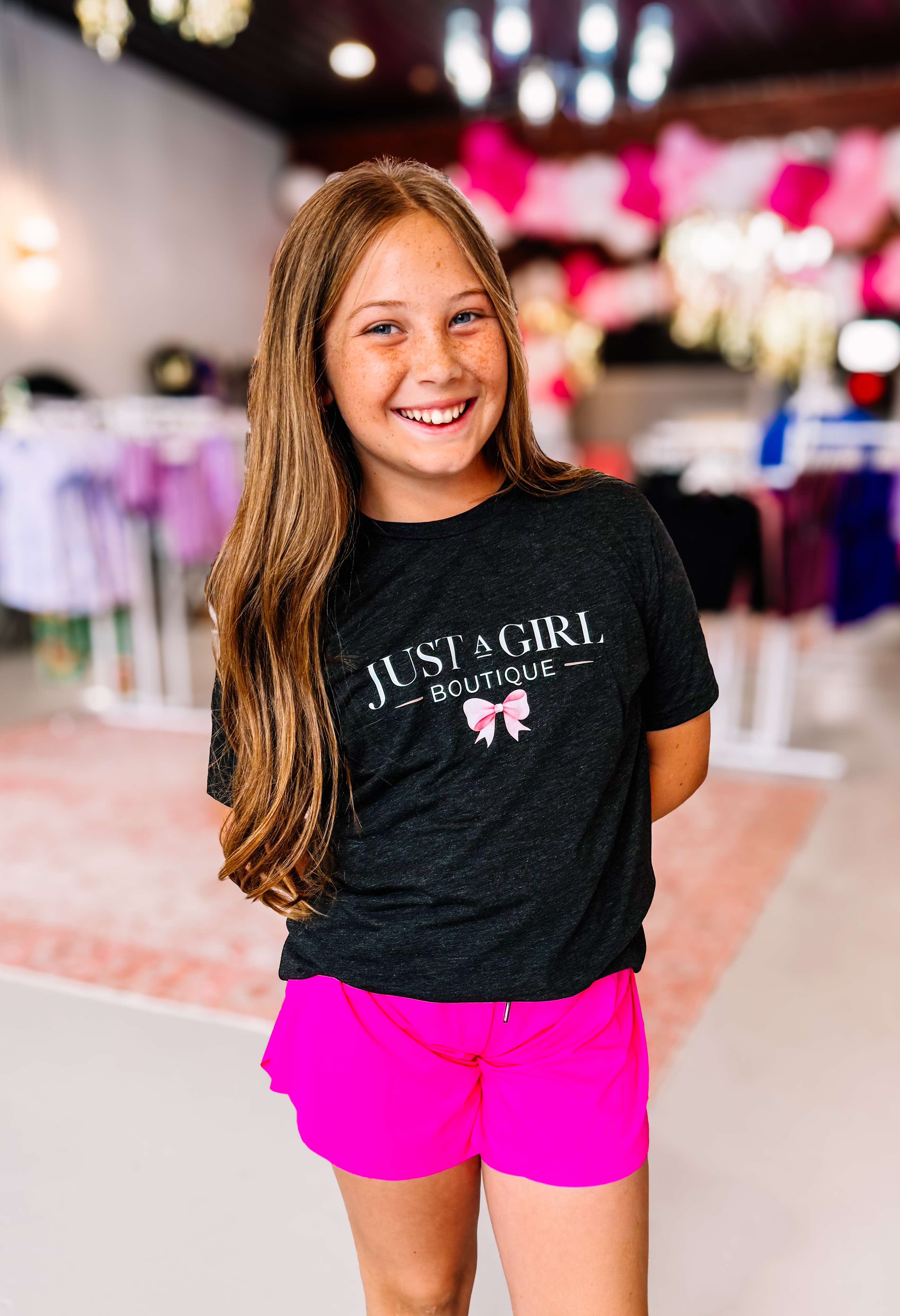 Just A Girl - Merch Tee-JAG Graphic Tops-Dear Me Southern Boutique, located in DeRidder, Louisiana