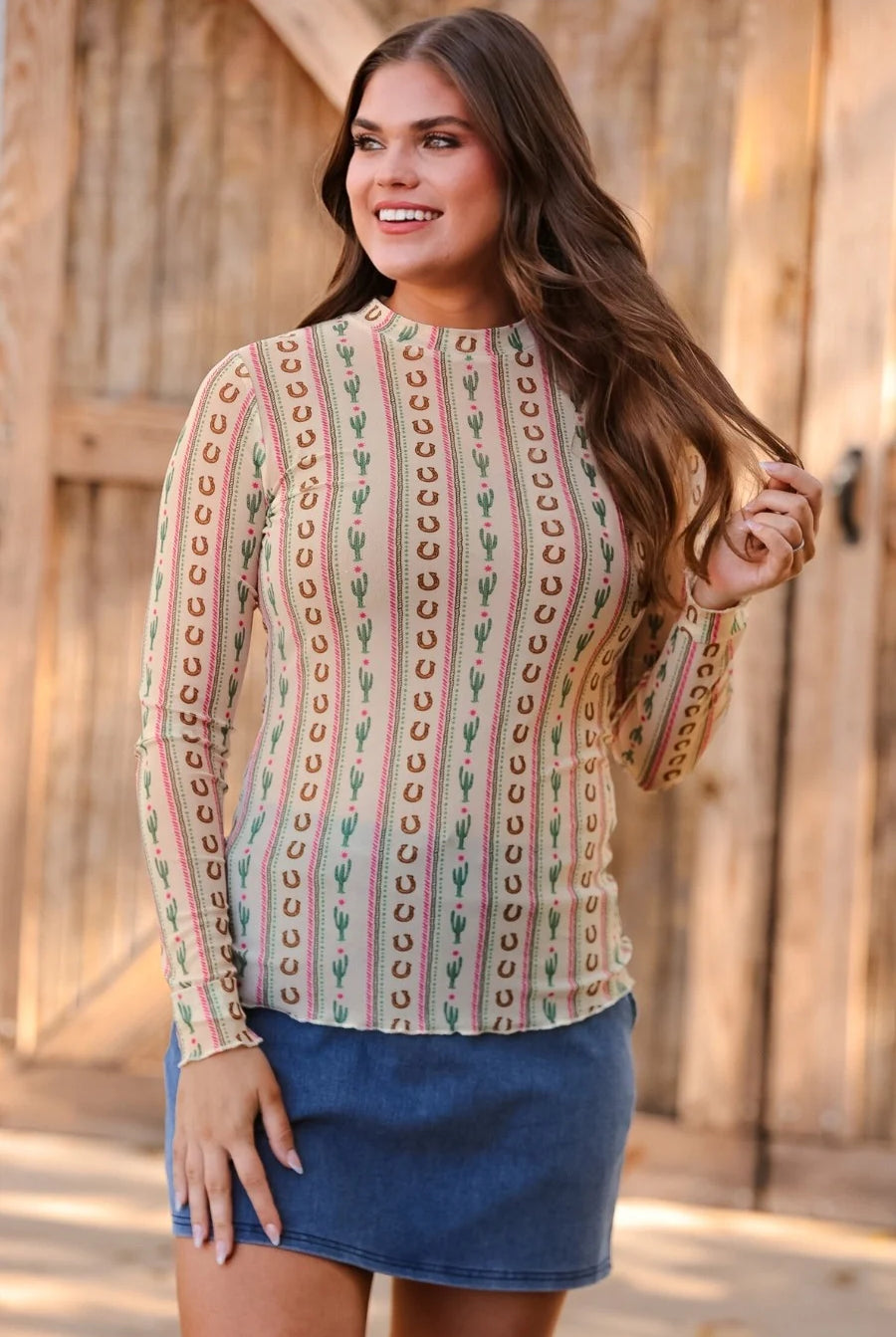 Kate Mesh Top - Western Charm-Dear Me Southern Boutique, located in DeRidder, Louisiana