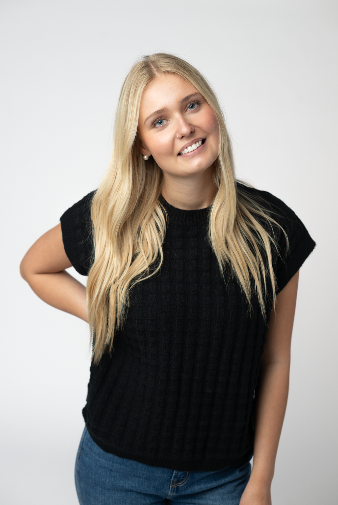 Kelly Knitted Top - Black-Tops-Dear Me Southern Boutique, located in DeRidder, Louisiana
