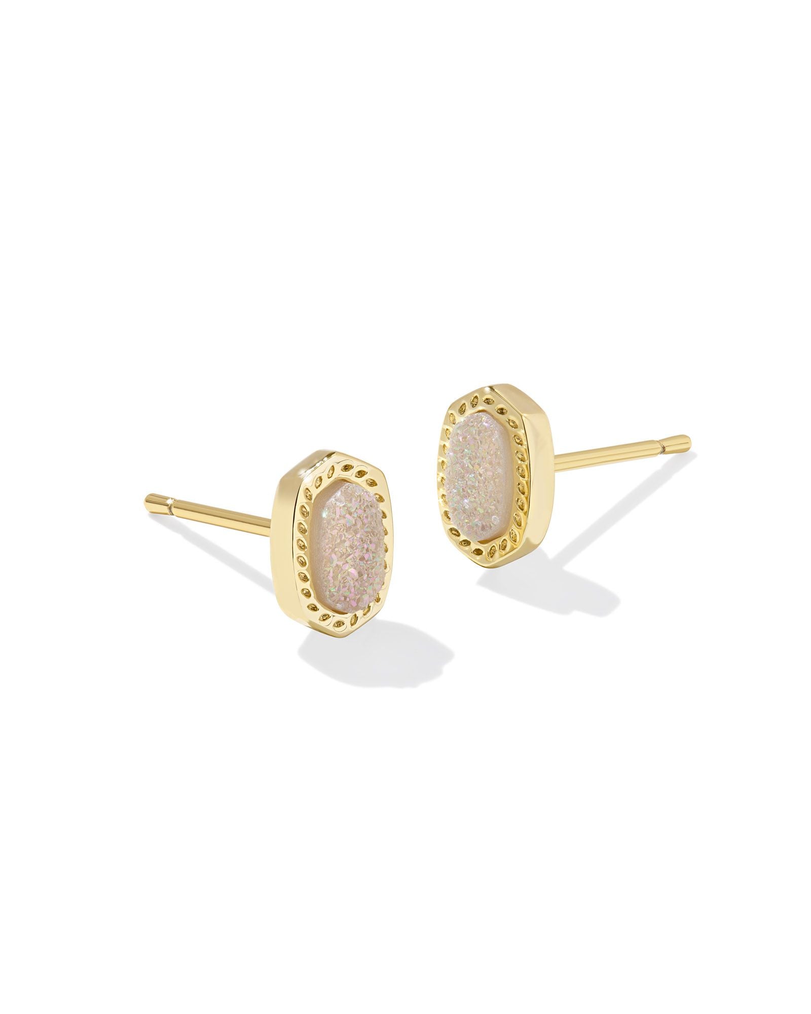Kenda Scott MINI ELLIE STUD EARRINGS GOLD IRIDESCENT DRUSY-Jewelry-Dear Me Southern Boutique, located in DeRidder, Louisiana