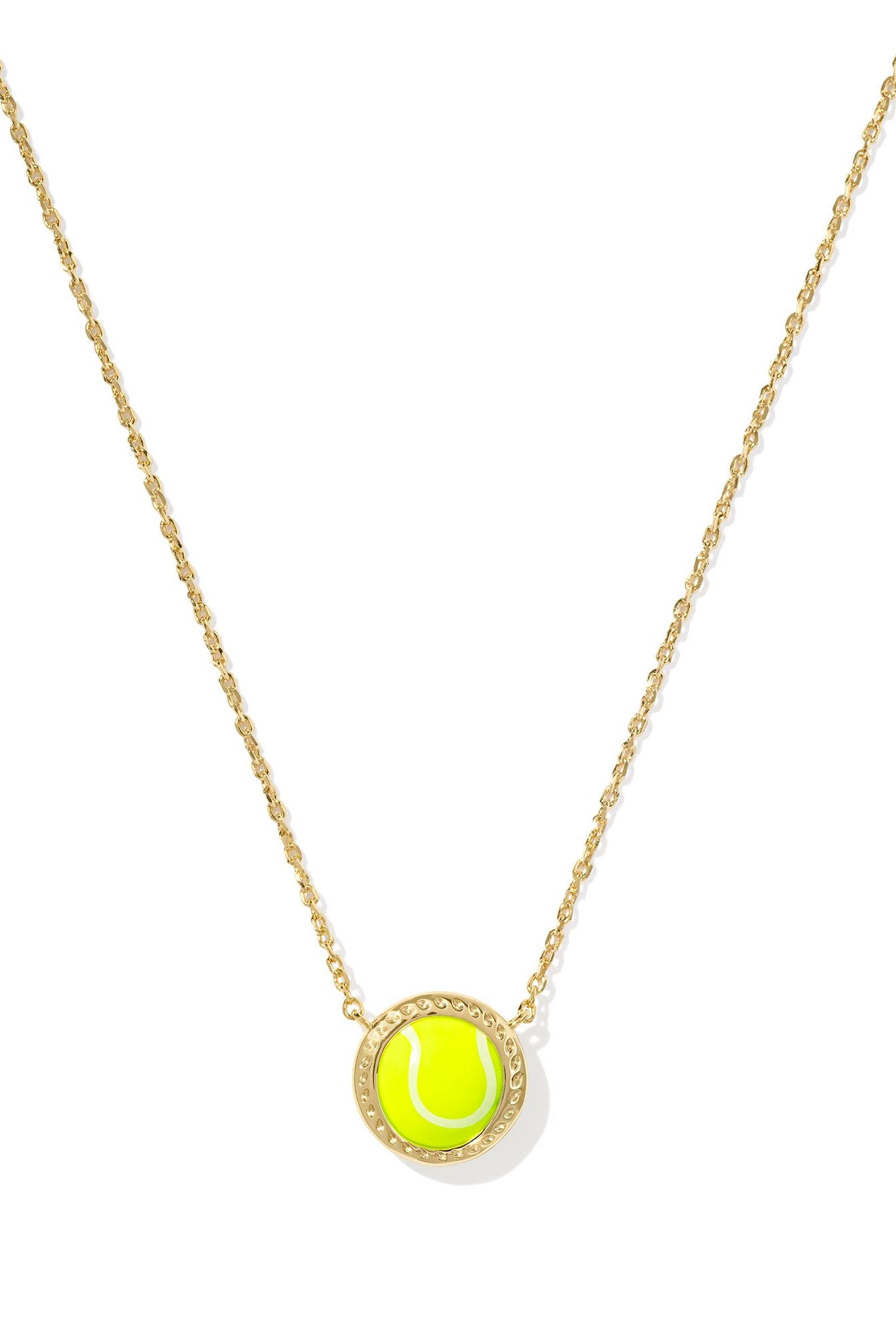 Kenda Scott TENNIS SHORT PENDANT NECKLACE GOLD-Jewelry-Dear Me Southern Boutique, located in DeRidder, Louisiana
