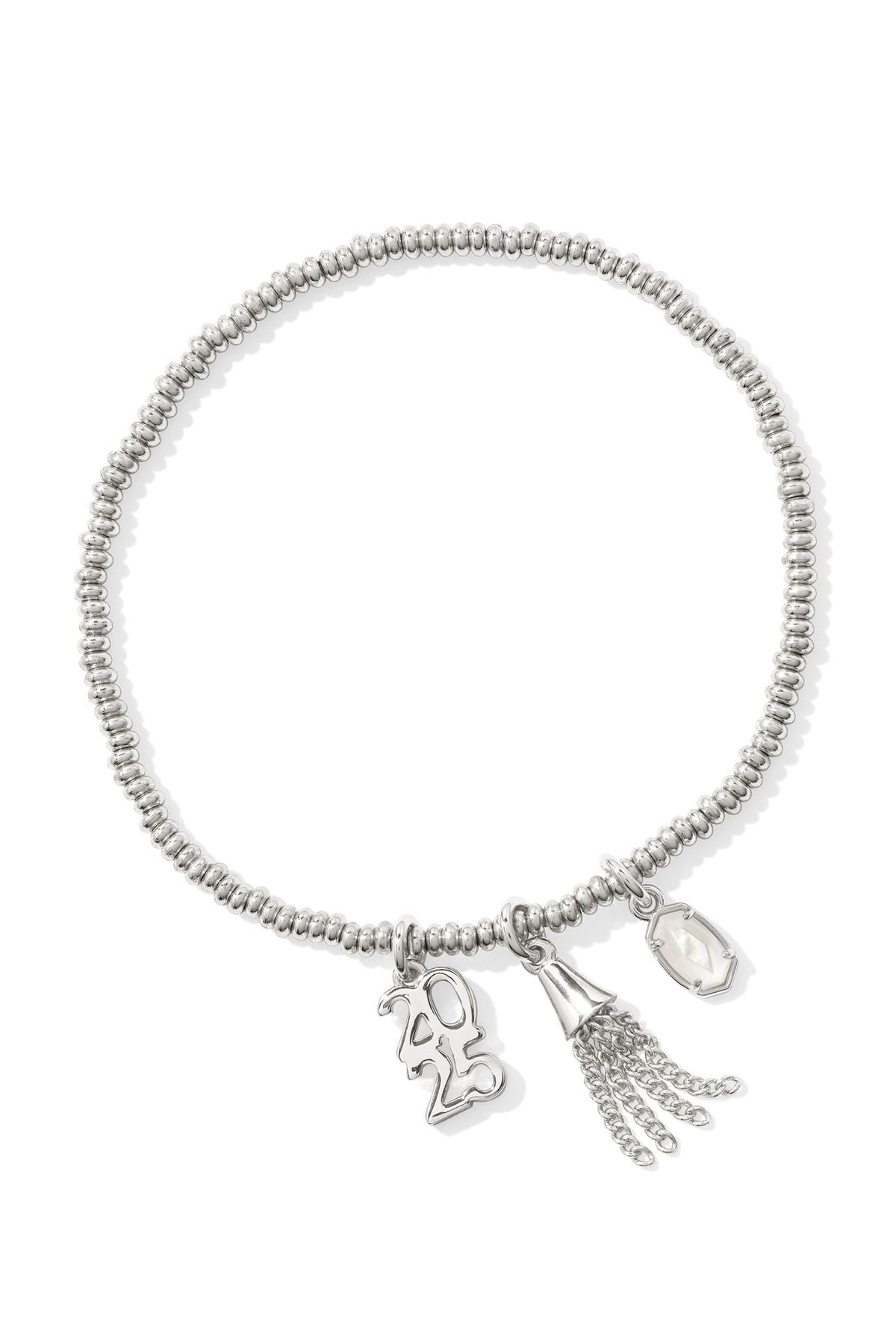Kendra Scott 2025 GRADUATION STRETCH BRACELET - SILVER-Jewelry - Bracelets-Dear Me Southern Boutique, located in DeRidder, Louisiana