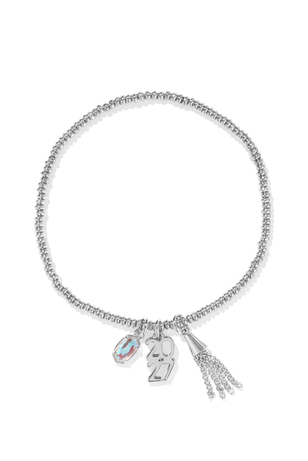 Kendra Scott 2027 GRADUATION STRETCH BRACELET -SILVER-Jewelry - Bracelets-Dear Me Southern Boutique, located in DeRidder, Louisiana