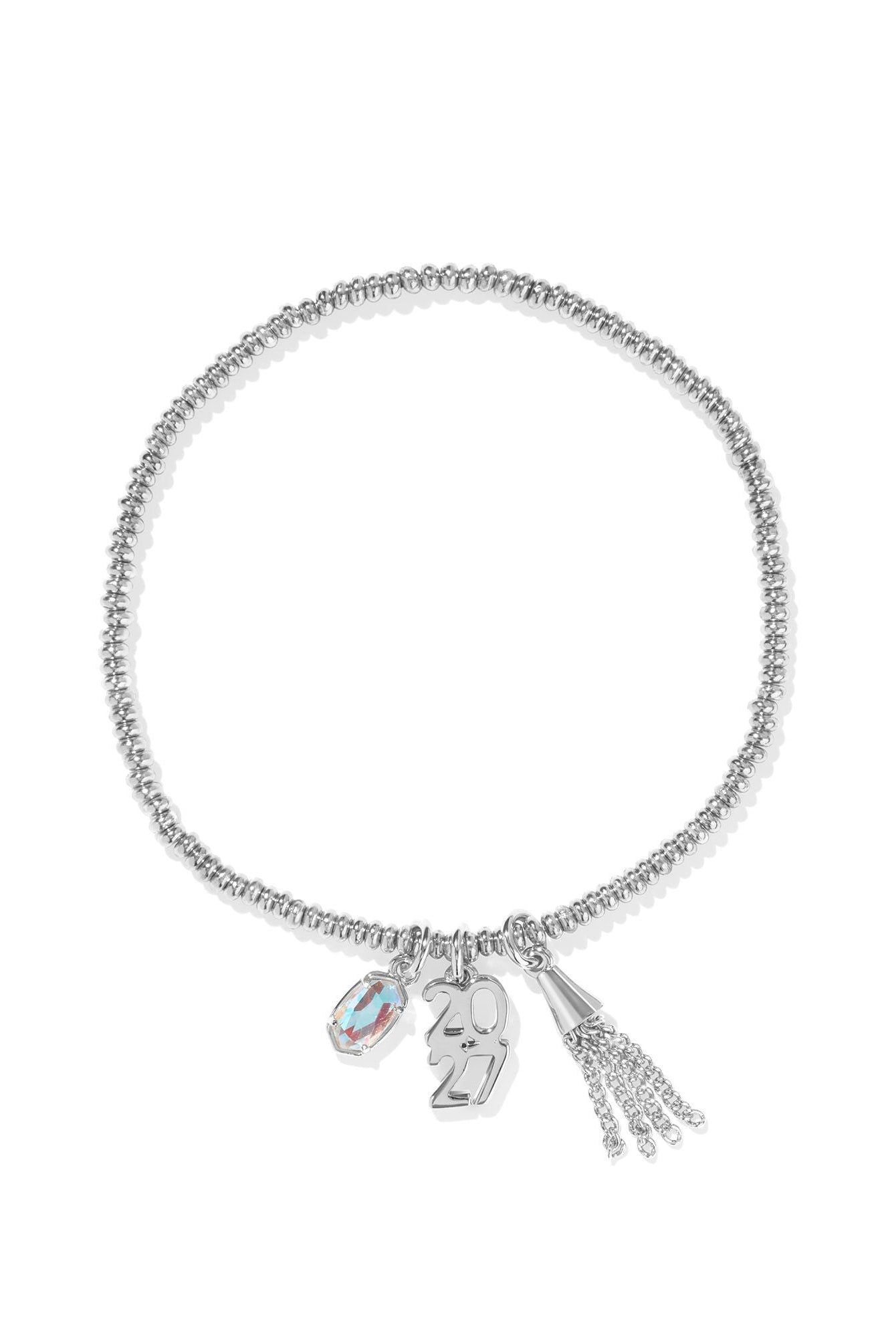 Kendra Scott 2027 GRADUATION STRETCH BRACELET -SILVER-Jewelry-Dear Me Southern Boutique, located in DeRidder, Louisiana