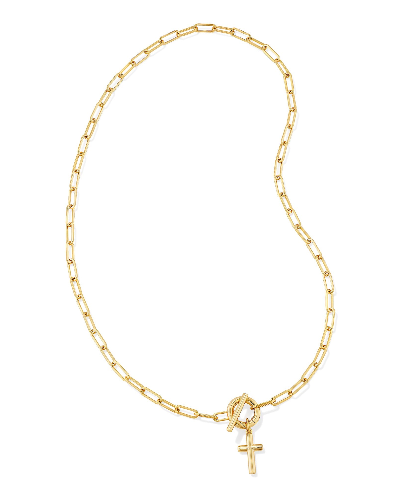 Kendra Scott CROSS LINK AND CHAIN NECKLACE - GOLD-Jewelry-Dear Me Southern Boutique, located in DeRidder, Louisiana