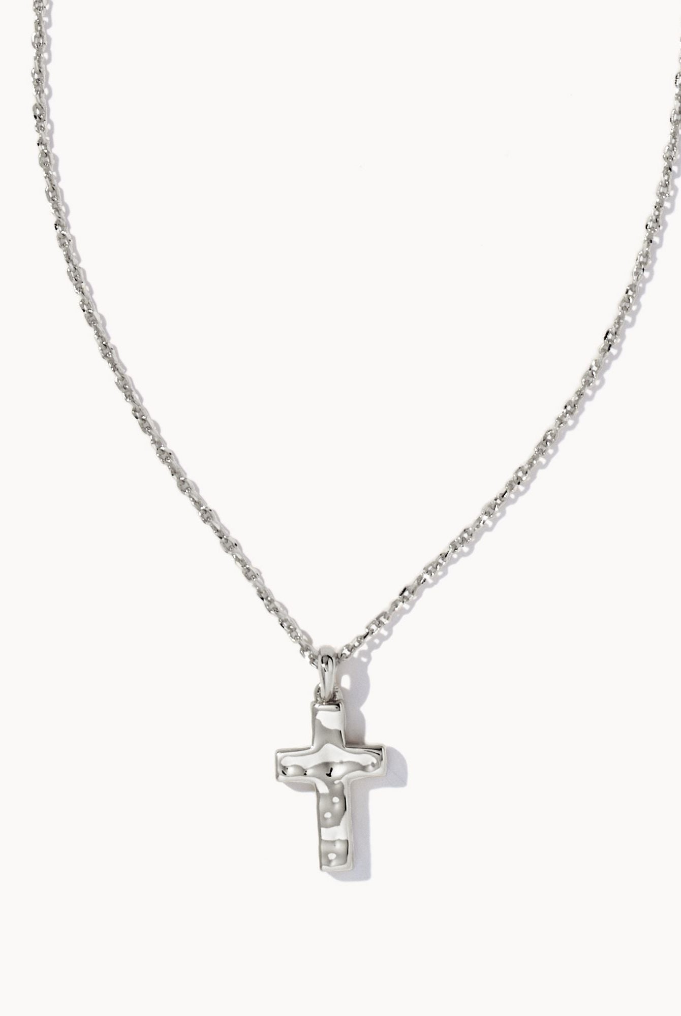 Kendra Scott CROSS PENDANT NECKLACE RHODIUM METAL-Jewelry-Dear Me Southern Boutique, located in DeRidder, Louisiana