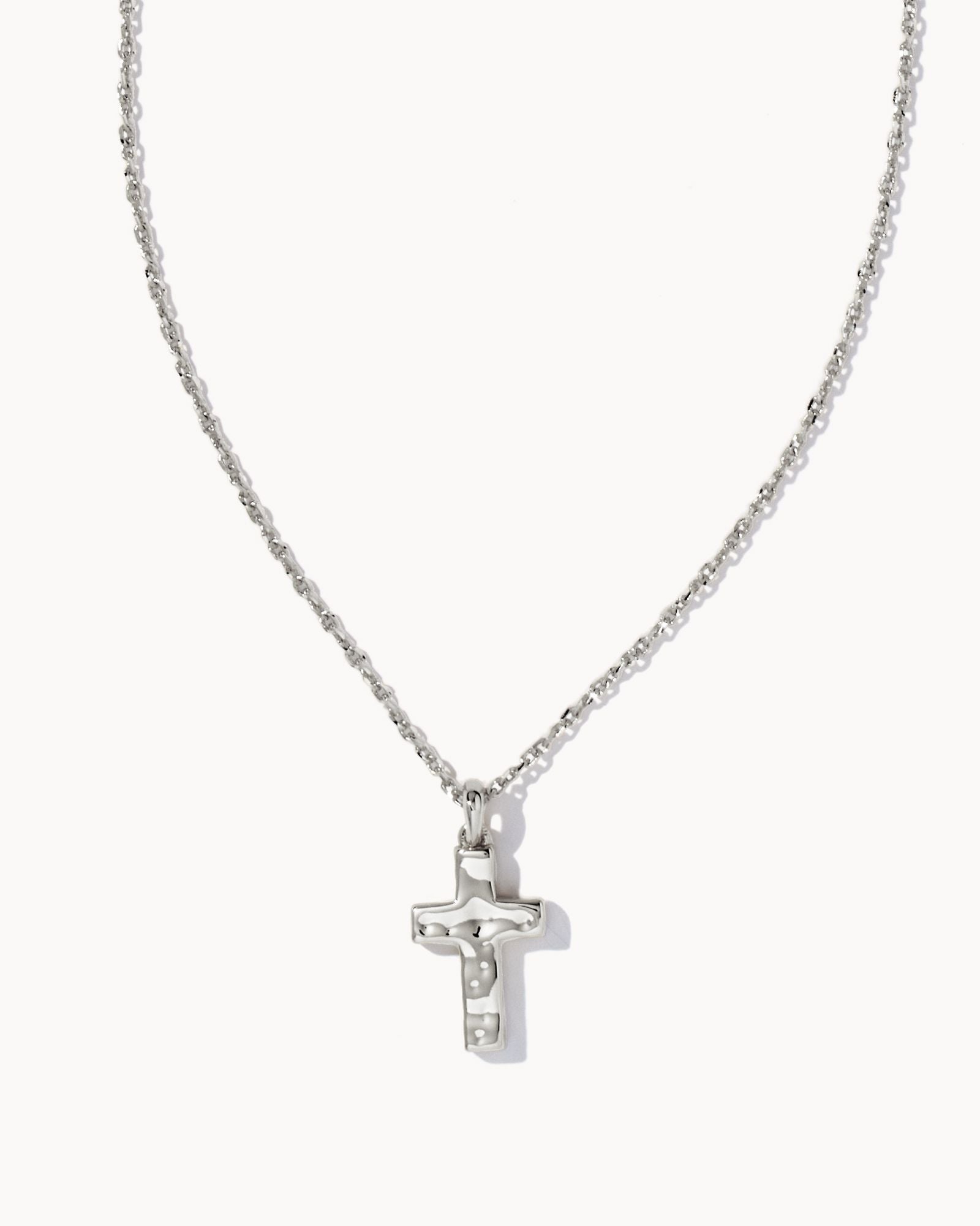 Kendra Scott CROSS PENDANT NECKLACE RHODIUM METAL-Jewelry-Dear Me Southern Boutique, located in DeRidder, Louisiana