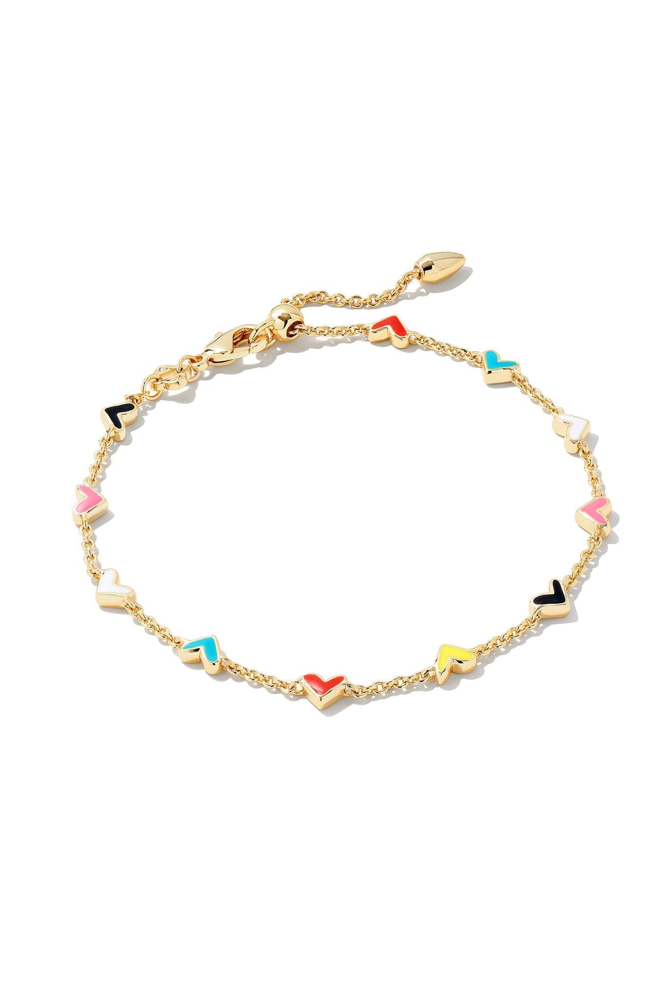 Kendra Scott HAVEN HEART DELICATE CHAIN BRACELET GOLD MULTI MIX-Jewelry-Dear Me Southern Boutique, located in DeRidder, Louisiana