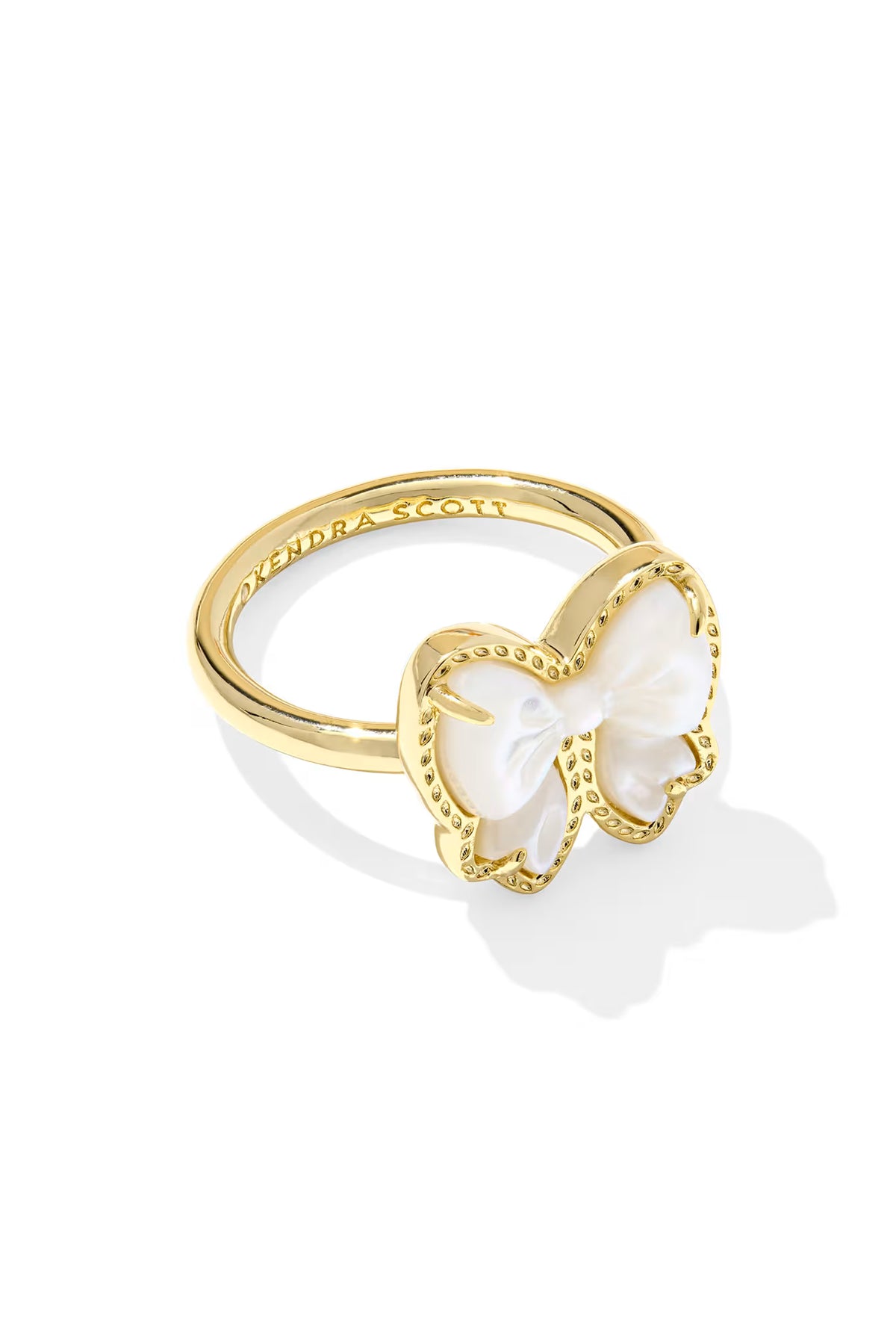 Kendra Scott Haley Ivory Bow Band Ring - Gold-Jewelry - Rings-Dear Me Southern Boutique, located in DeRidder, Louisiana