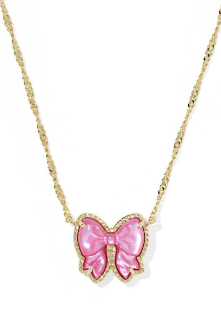 Kendra Scott Haley Rose Violet Bow Necklace-Gold-Jewelry-Dear Me Southern Boutique, located in DeRidder, Louisiana