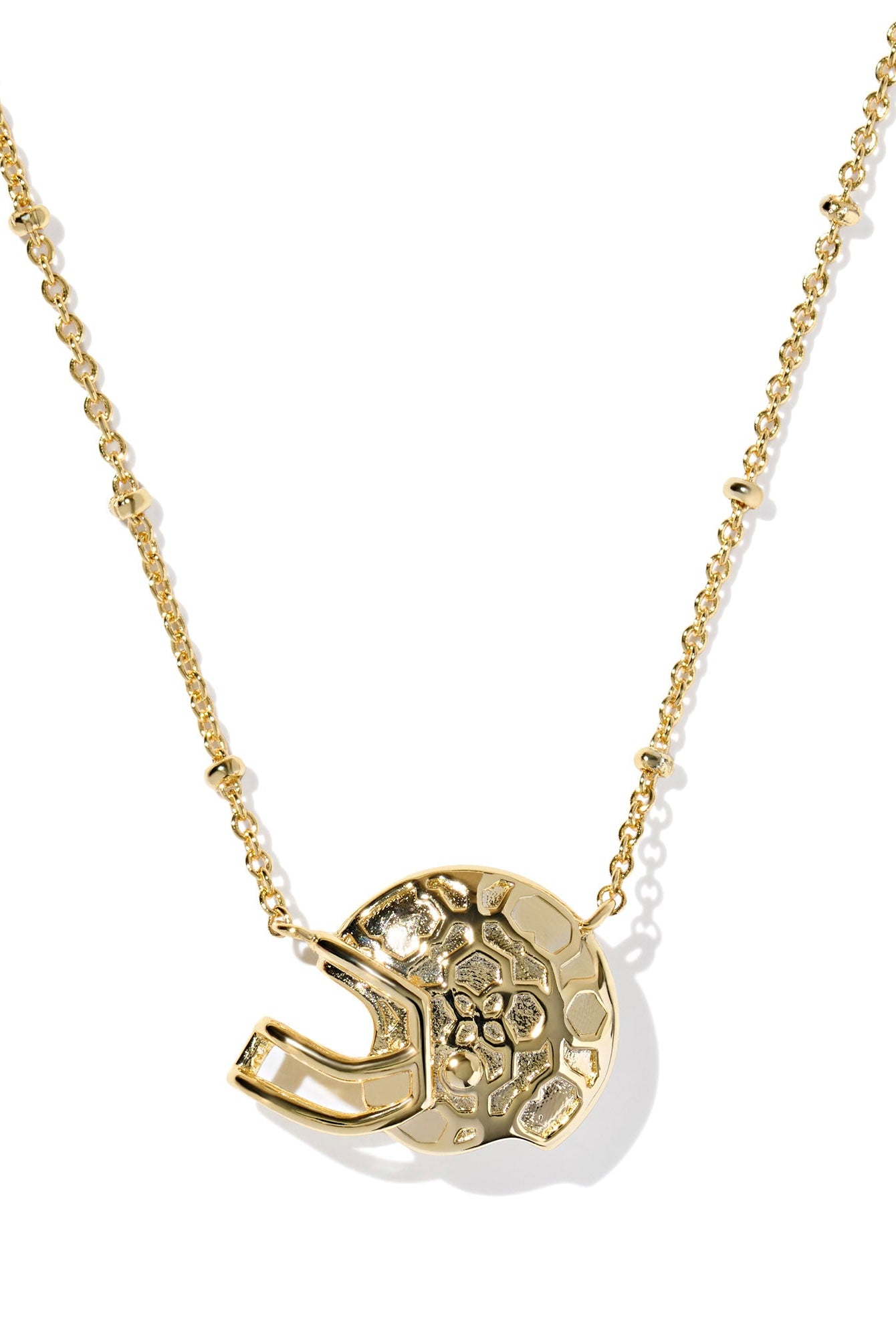 Kendra Scott Ivory Football Helmet Necklace-Gold-Jewelry-Dear Me Southern Boutique, located in DeRidder, Louisiana