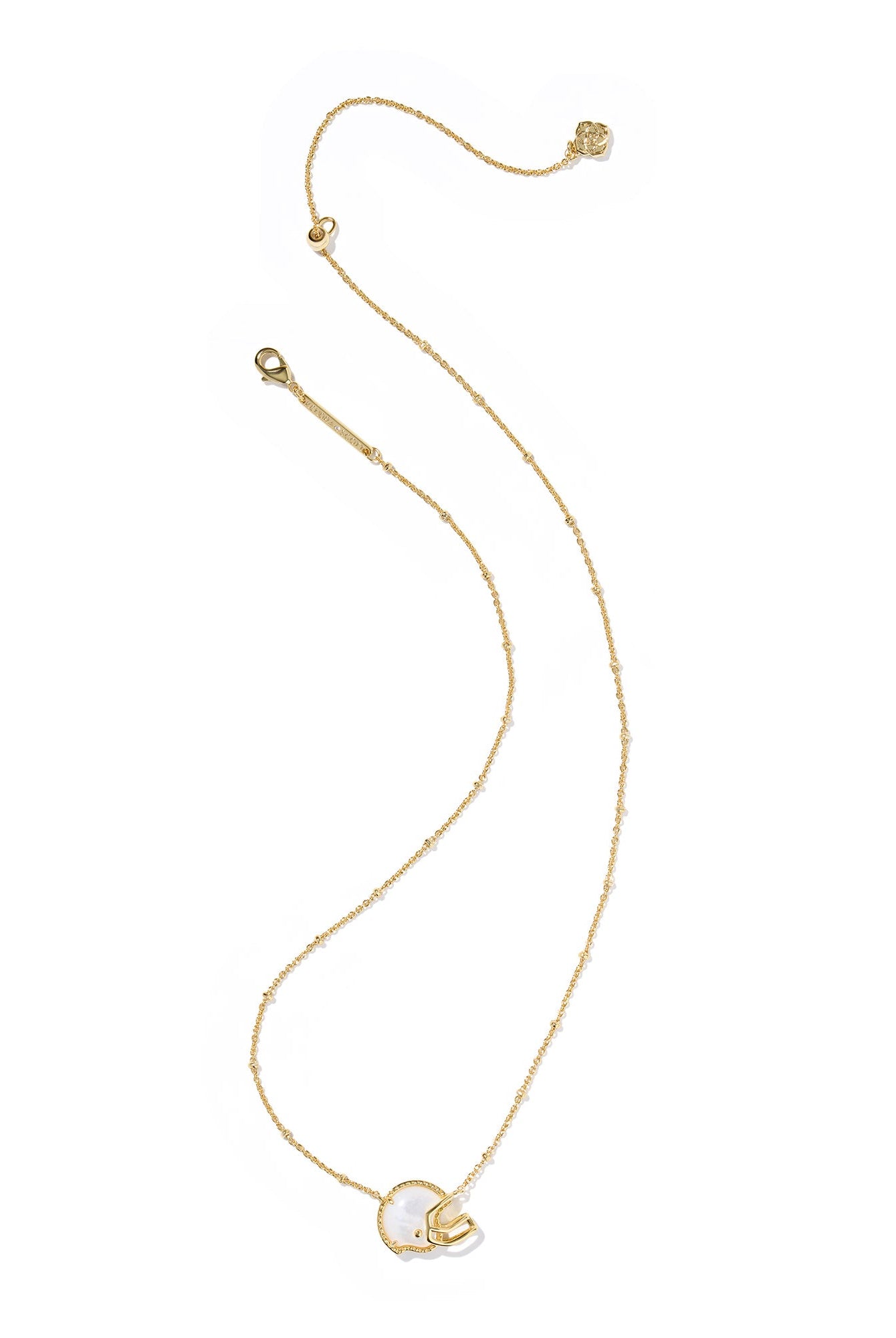 Kendra Scott Ivory Football Helmet Necklace-Gold-Jewelry-Dear Me Southern Boutique, located in DeRidder, Louisiana