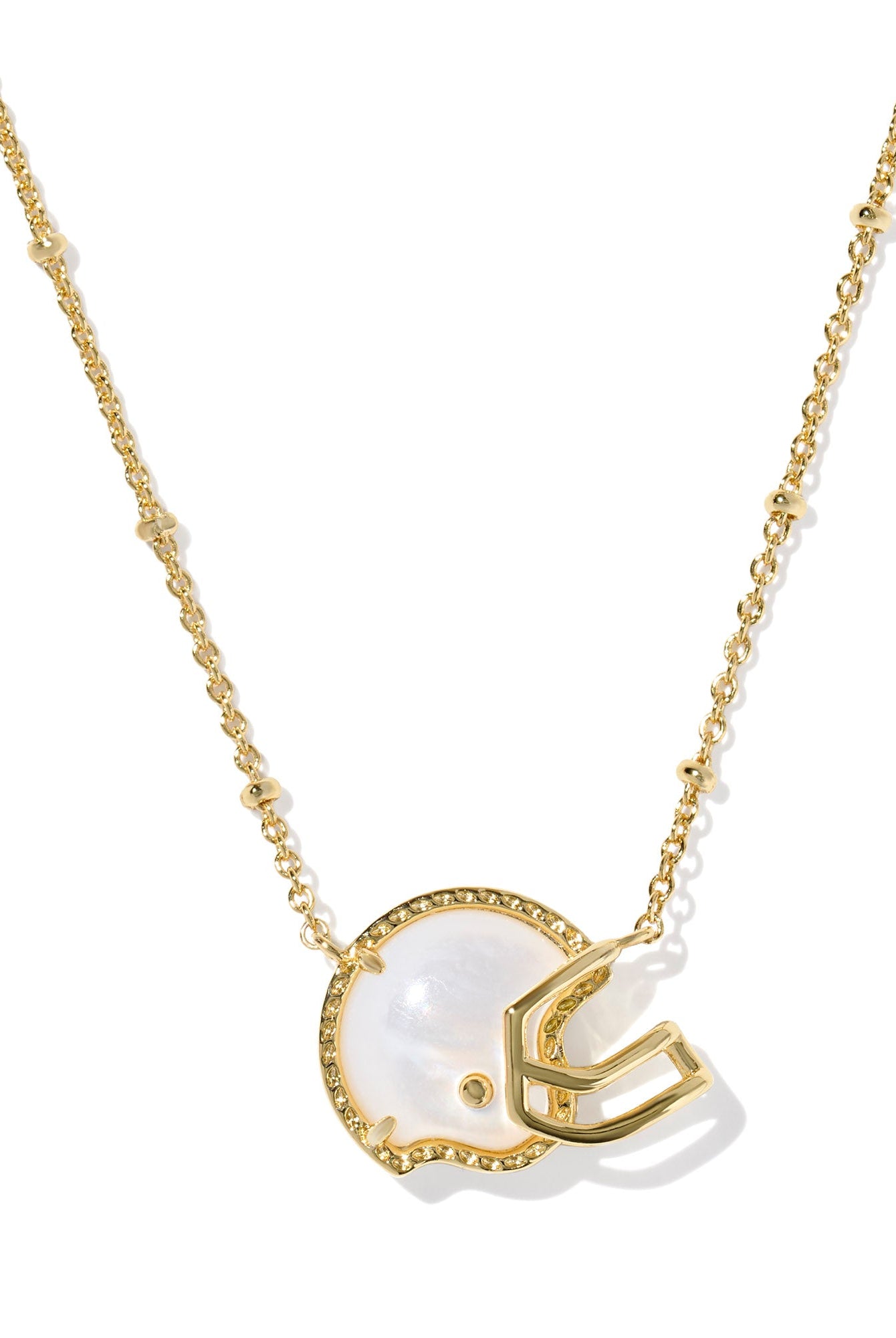 Kendra Scott Ivory Football Helmet Necklace-Gold-Jewelry-Dear Me Southern Boutique, located in DeRidder, Louisiana