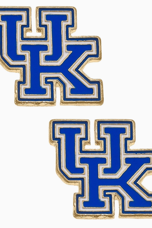 Kentucky Wildcats Enamel Stud Earrings-Earrings-Dear Me Southern Boutique, located in DeRidder, Louisiana