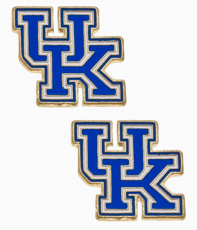 Kentucky Wildcats Enamel Stud Earrings-Earrings-Dear Me Southern Boutique, located in DeRidder, Louisiana