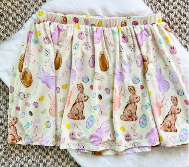 Kids Easter Candy Skort-Kids-Dear Me Southern Boutique, located in DeRidder, Louisiana