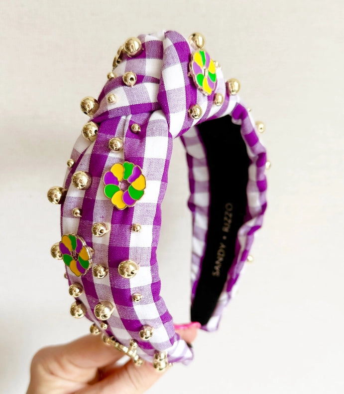 King Cake Headband-Apparel & Accessories-Dear Me Southern Boutique, located in DeRidder, Louisiana