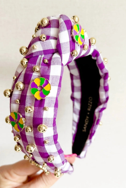 King Cake Headband-Headbands-Dear Me Southern Boutique, located in DeRidder, Louisiana