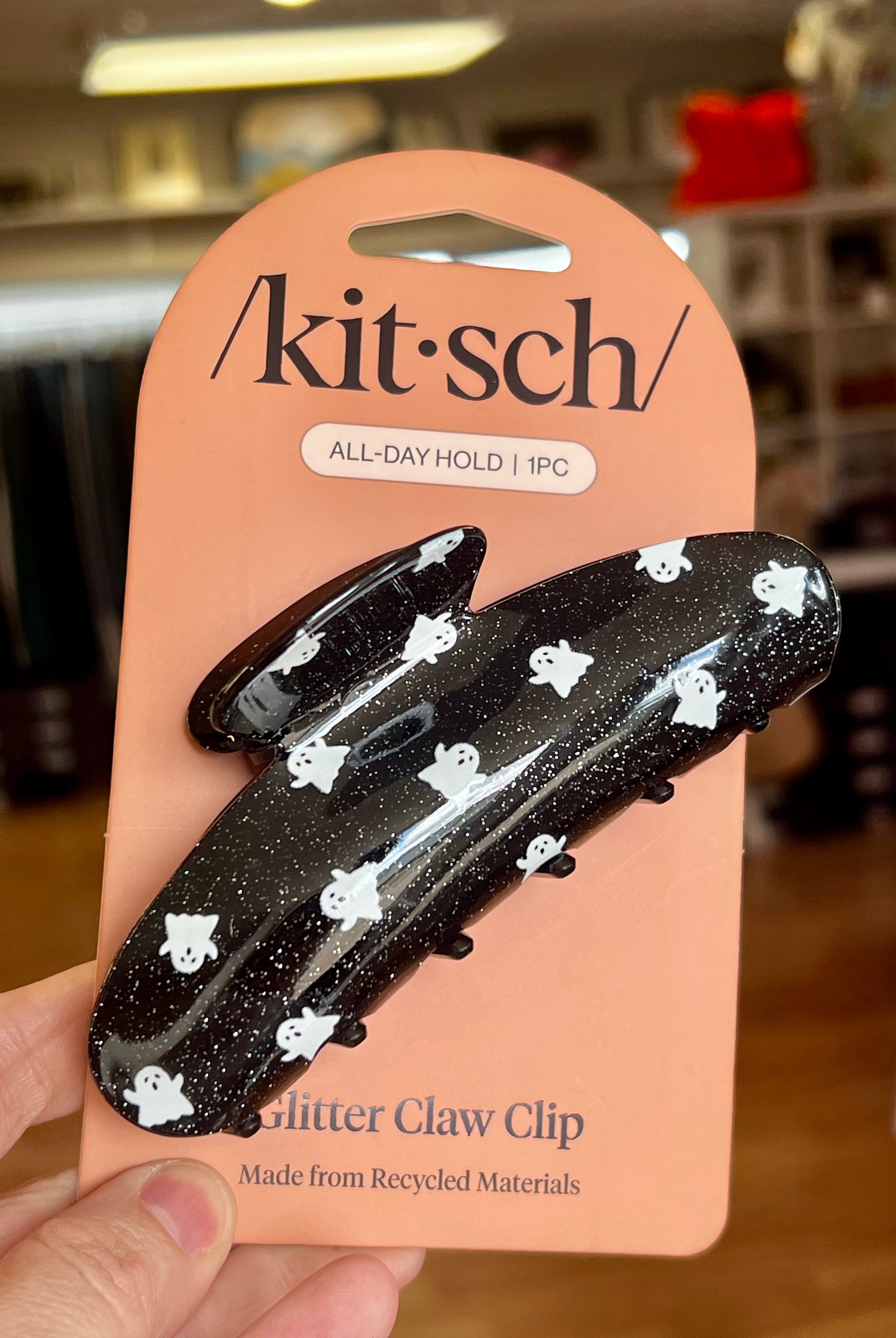 Kit-sch Glitter Ghost Hair Clip-Hair accessories-Dear Me Southern Boutique, located in DeRidder, Louisiana