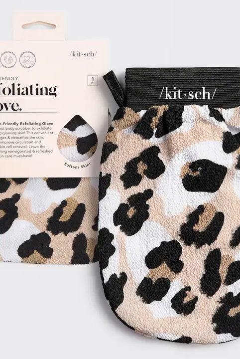 Kitsch Exfoliating Glove- Leopard-Body Care-Dear Me Southern Boutique, located in DeRidder, Louisiana