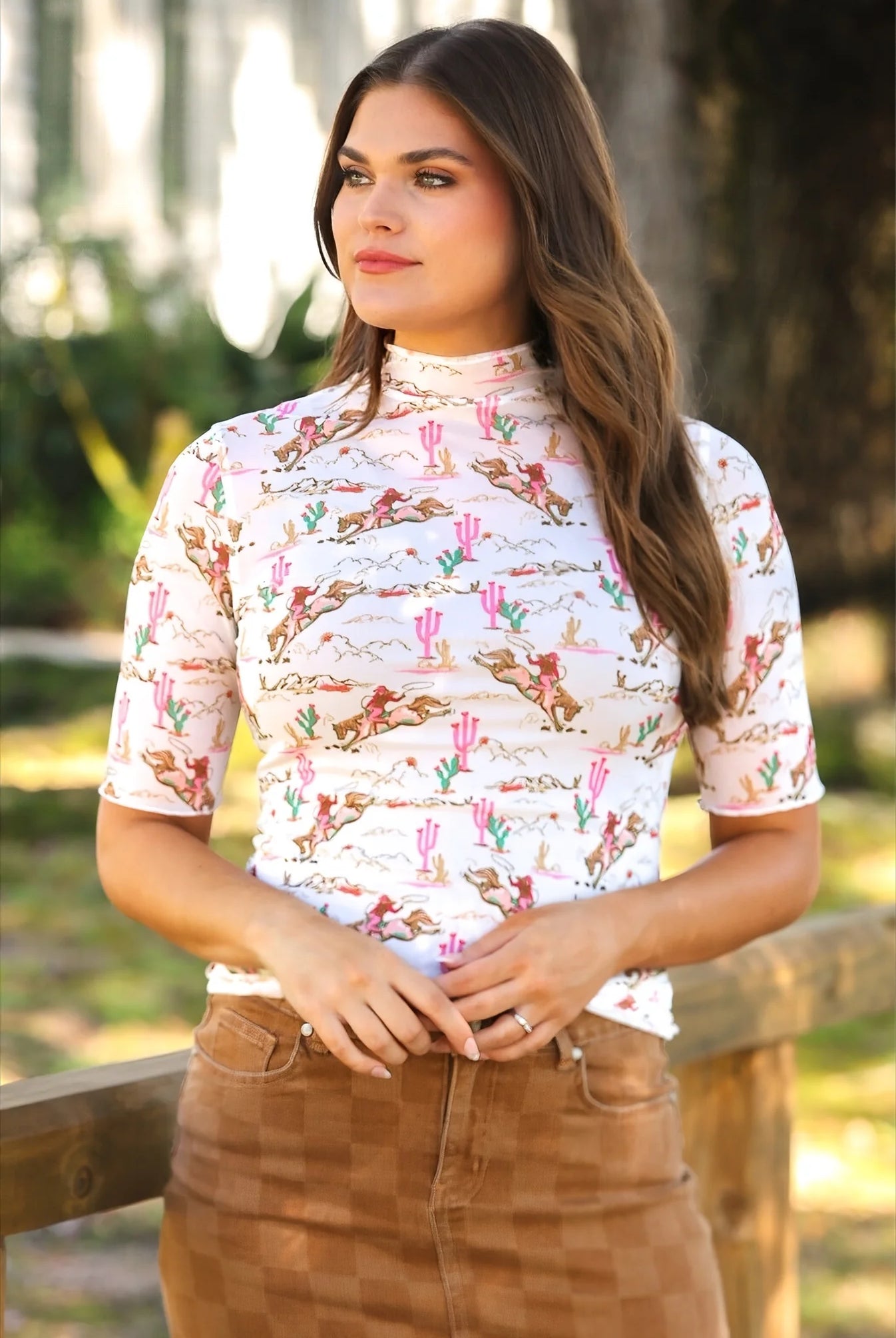 Kora Short Sleeve Mesh Top- Desert Darling-Dear Me Southern Boutique, located in DeRidder, Louisiana