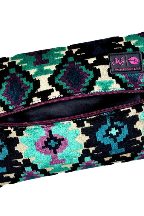 LIVE BOX- Aztec Emerald-Makeup Bags-Dear Me Southern Boutique, located in DeRidder, Louisiana