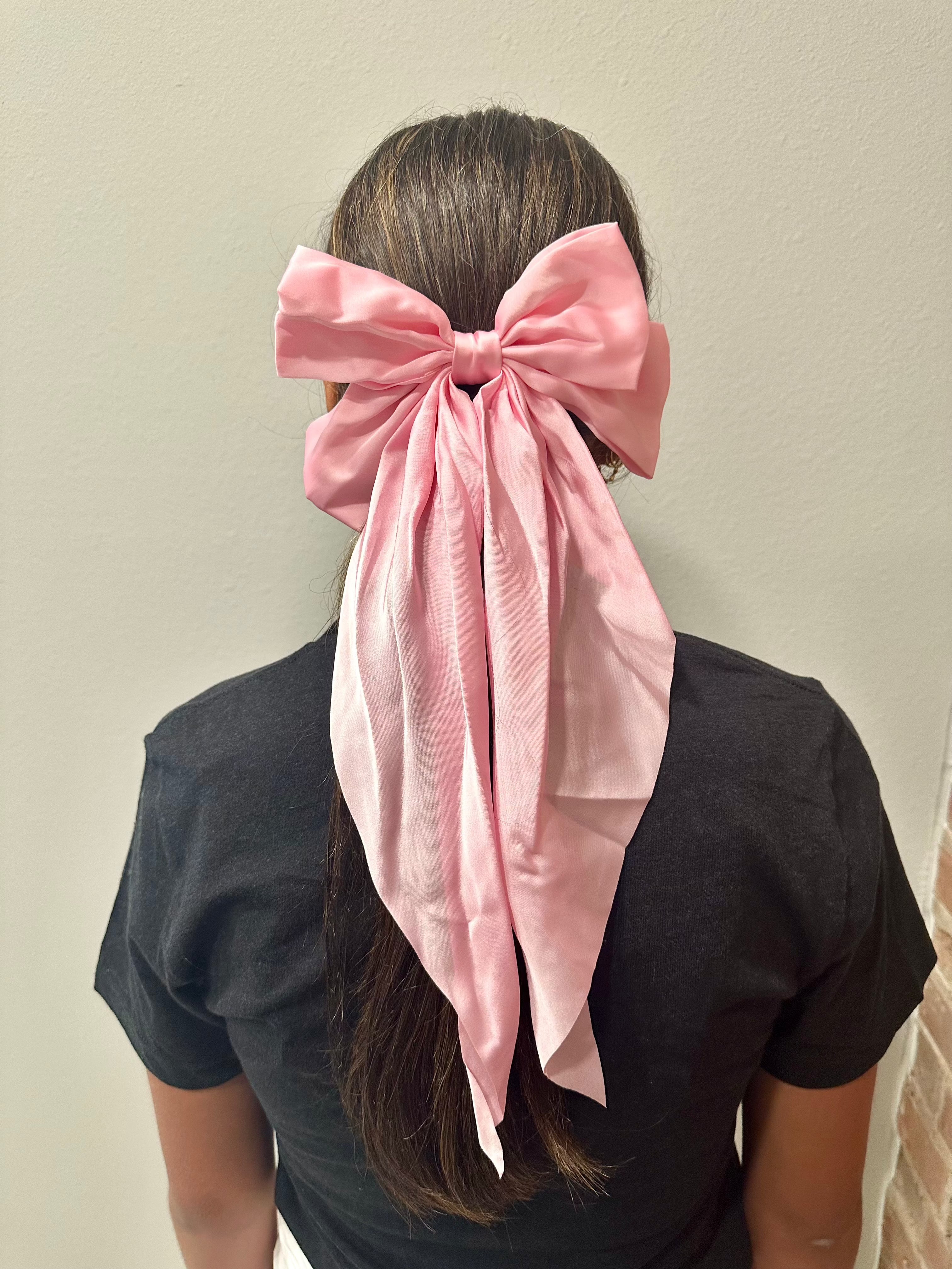 LOT #204 - LULU MAC Satin Coquette Bow Hair Barrette-JAG Hair Accessories-Dear Me Southern Boutique, located in DeRidder, Louisiana
