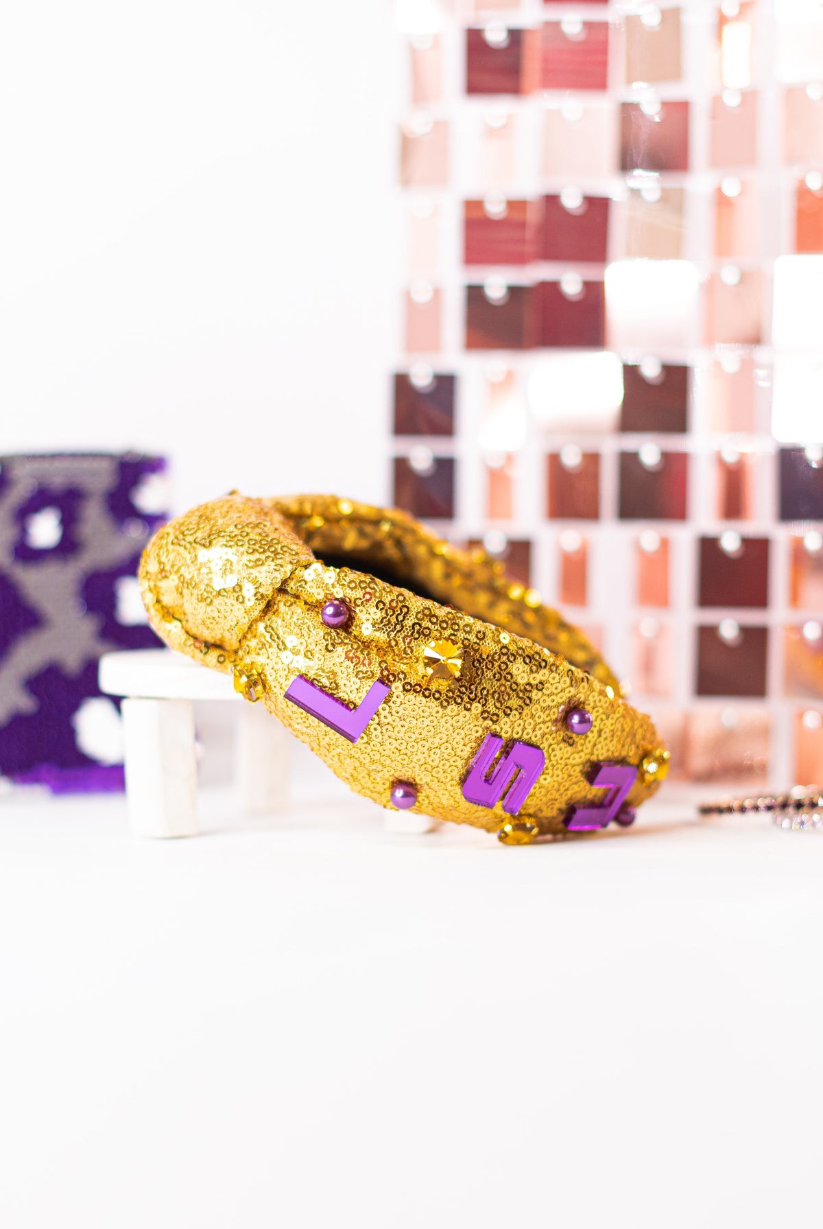 LSU Gold Headband-Game Day-Dear Me Southern Boutique, located in DeRidder, Louisiana