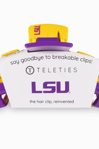 LSU Hair Clip - Medium-Hair Clips-Dear Me Southern Boutique, located in DeRidder, Louisiana