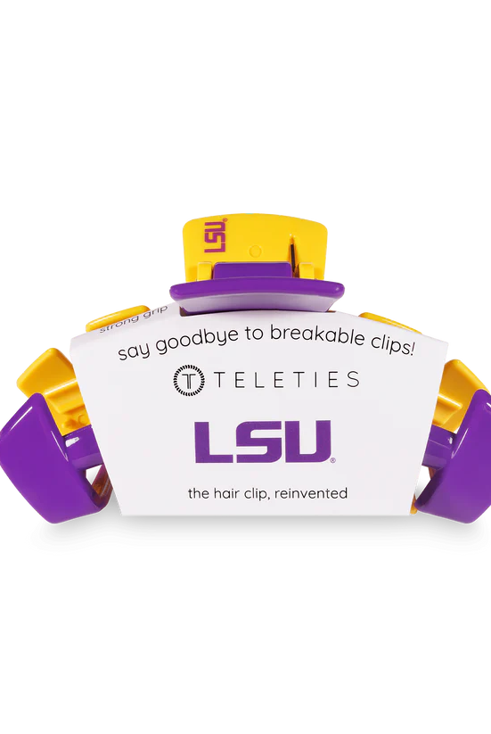 LSU Hair Clip - Small-Game Day-Dear Me Southern Boutique, located in DeRidder, Louisiana