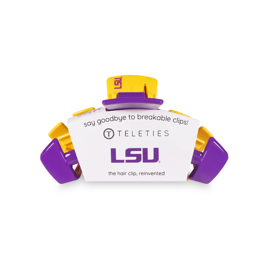 LSU Hair Clip - Small-Game Day-Dear Me Southern Boutique, located in DeRidder, Louisiana