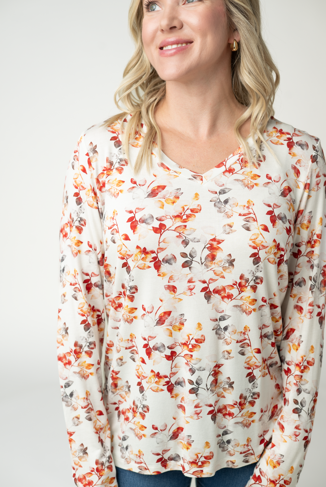 Larissa Long Sleeve - Autumn Watercolor-Tops-Dear Me Southern Boutique, located in DeRidder, Louisiana
