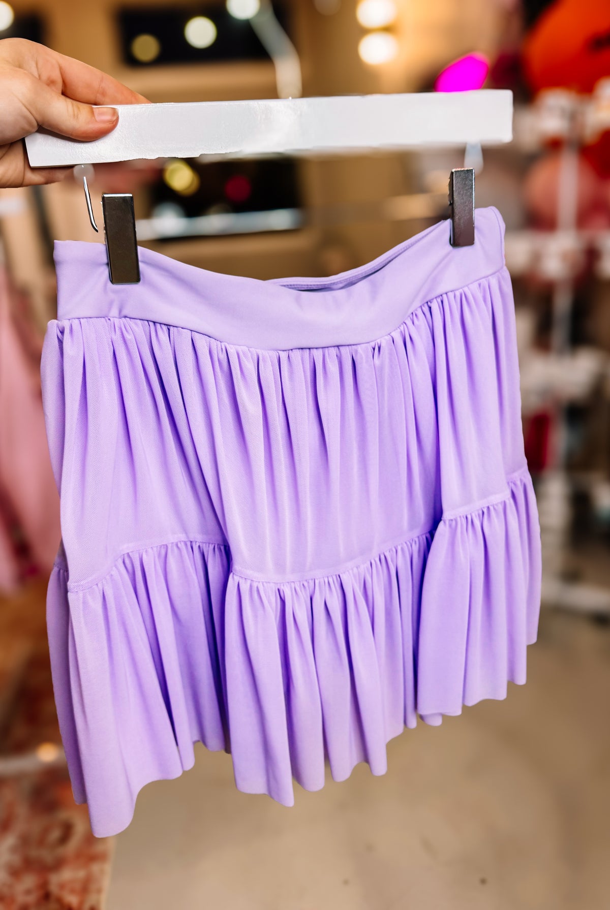 Lavender Active Tulle Skort-Kids Clothing-Dear Me Southern Boutique, located in DeRidder, Louisiana