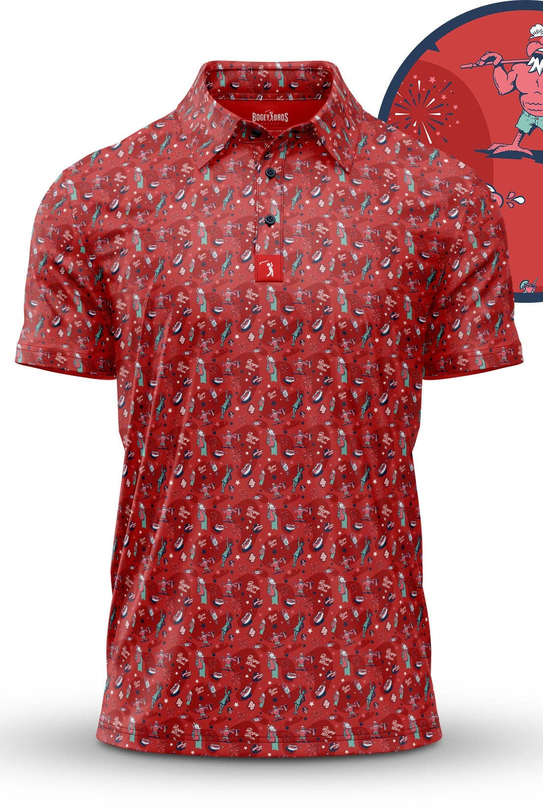 Leggy Liberty Polo-Tops-Dear Me Southern Boutique, located in DeRidder, Louisiana