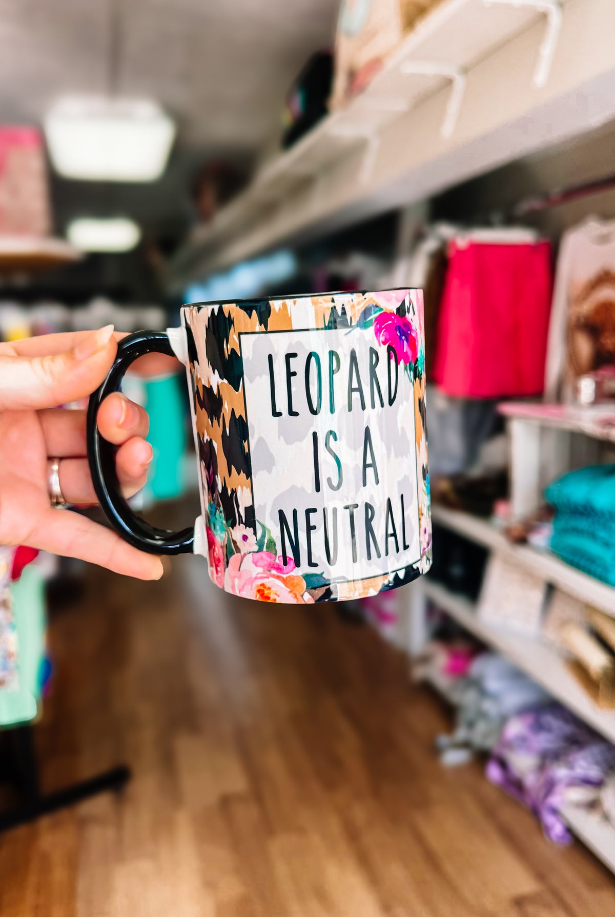 Leopard Is A Neutral Mug-Drinkwear-Dear Me Southern Boutique, located in DeRidder, Louisiana