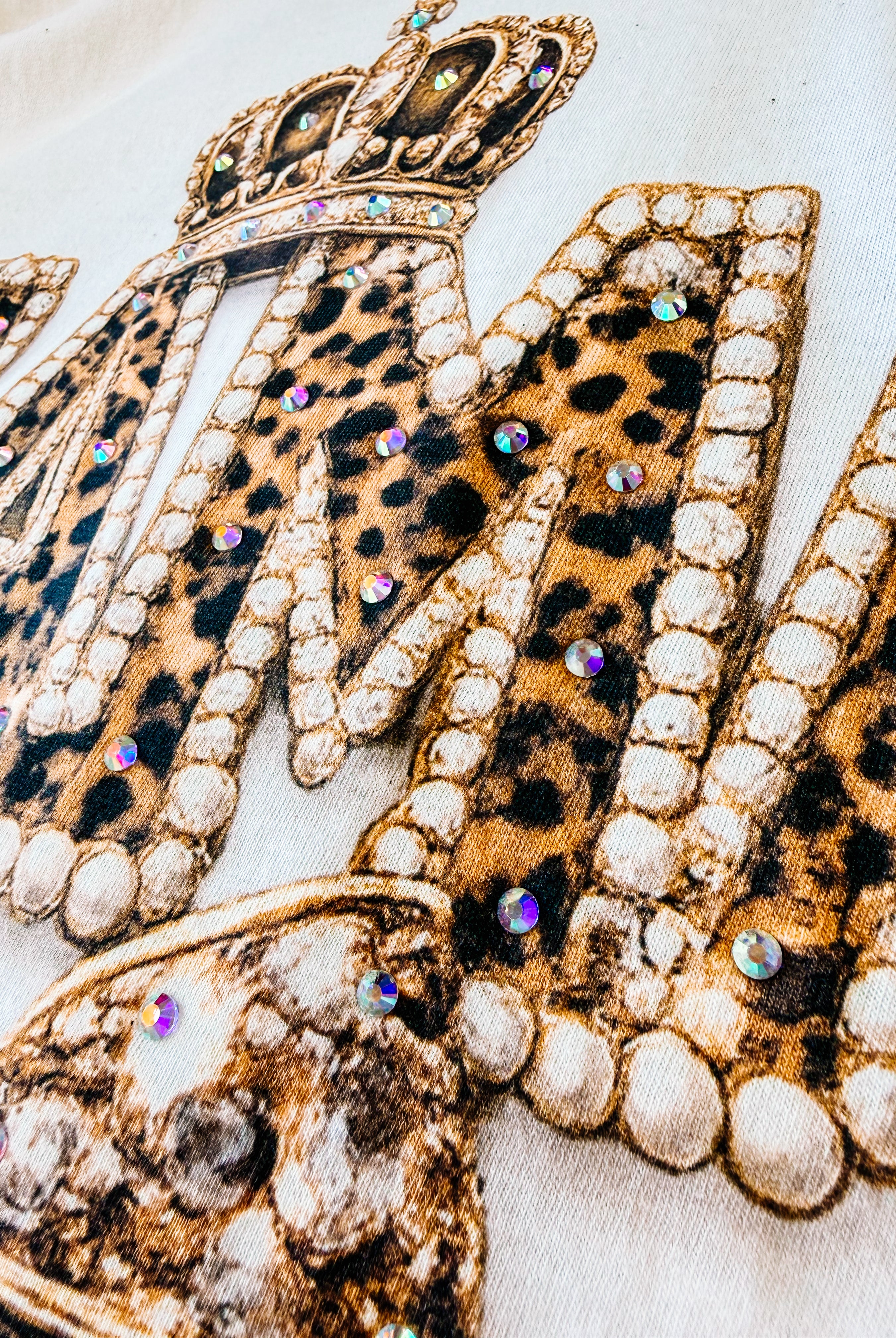 Leopard Luxe Mama Bougie Rhinestone Tee-Tees-Dear Me Southern Boutique, located in DeRidder, Louisiana