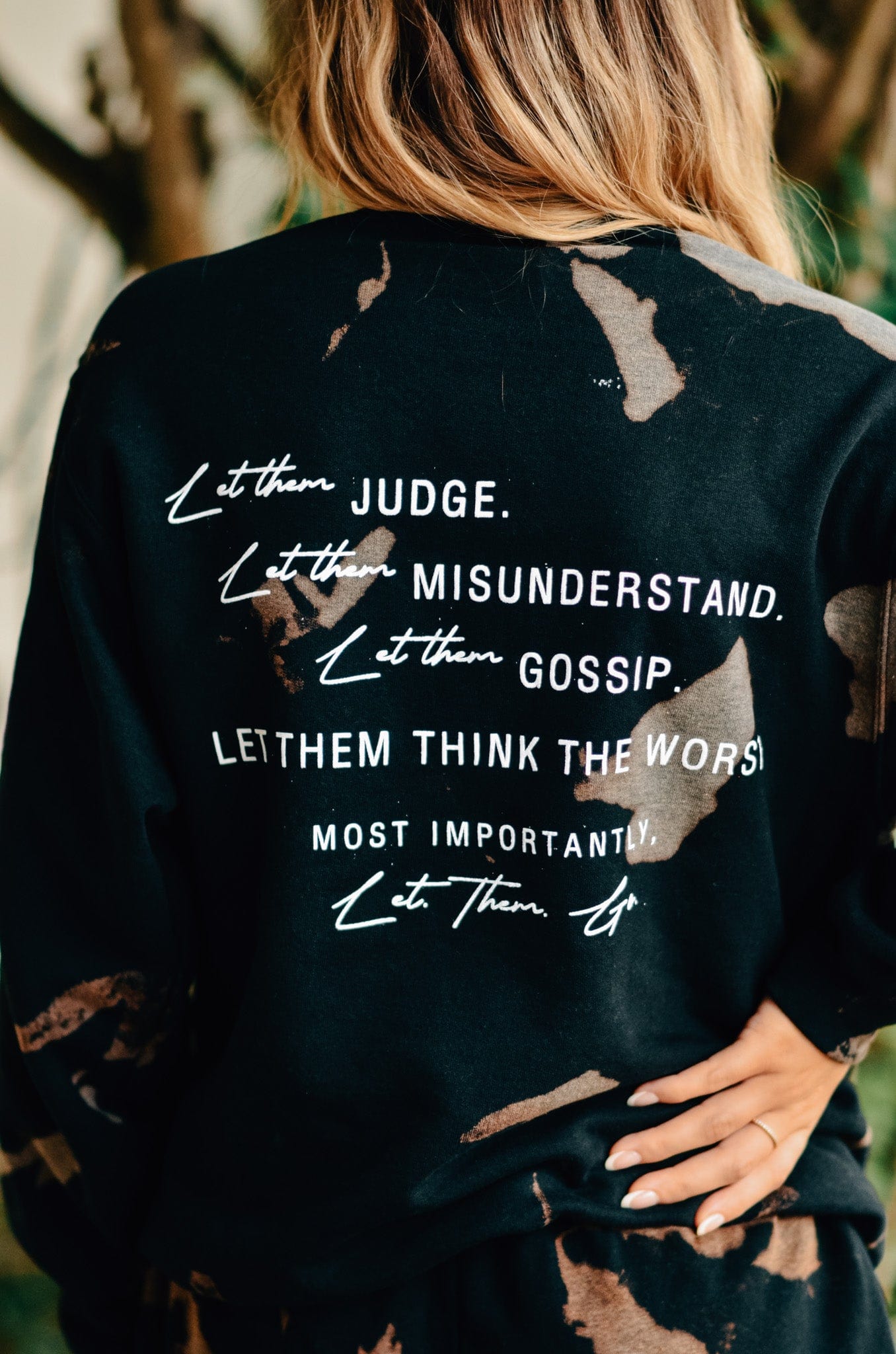 Let Them Bleached Sweatshirt-Sweatshirts-Dear Me Southern Boutique, located in DeRidder, Louisiana