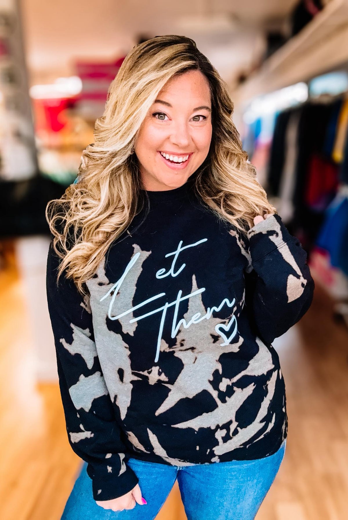 Let Them Bleached Sweatshirt-Sweatshirts-Dear Me Southern Boutique, located in DeRidder, Louisiana