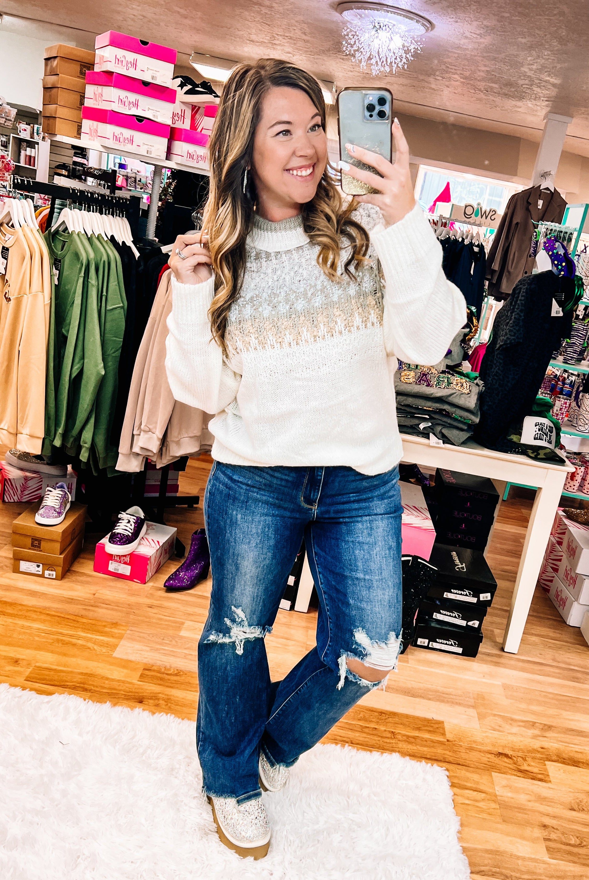 Let 'er Rip Straight Leg Judy Blue Jeans-Jeans-Dear Me Southern Boutique, located in DeRidder, Louisiana