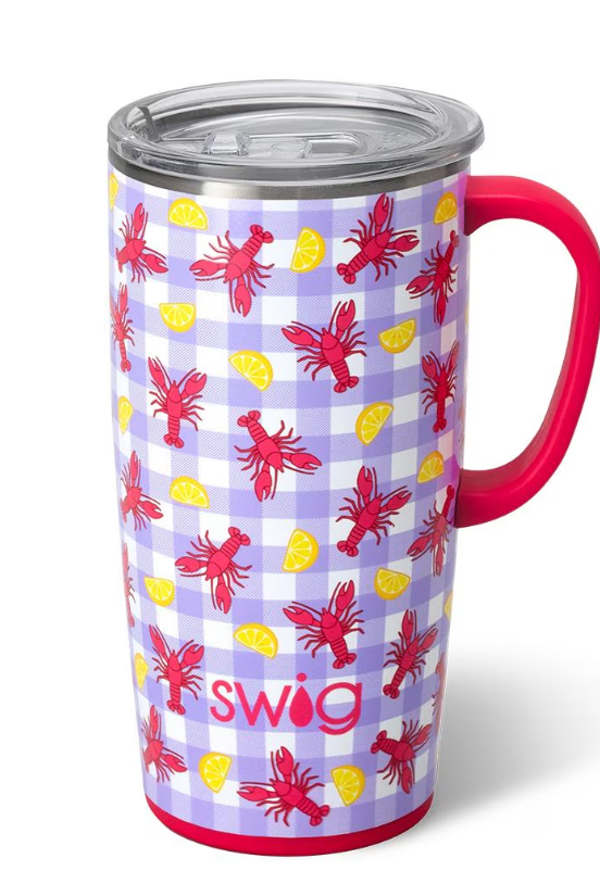 Let the Good Times Boil Swig Travel Mug 22oz-Travel Mugs-Dear Me Southern Boutique, located in DeRidder, Louisiana