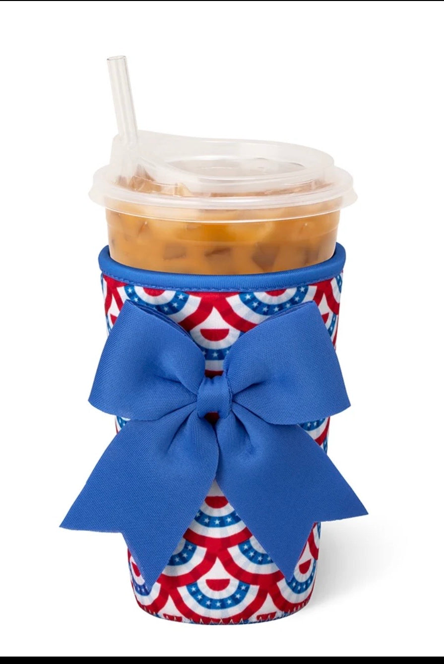 Liberty Belle Iced Cup Coolie (medium)-Drinkwear-Dear Me Southern Boutique, located in DeRidder, Louisiana