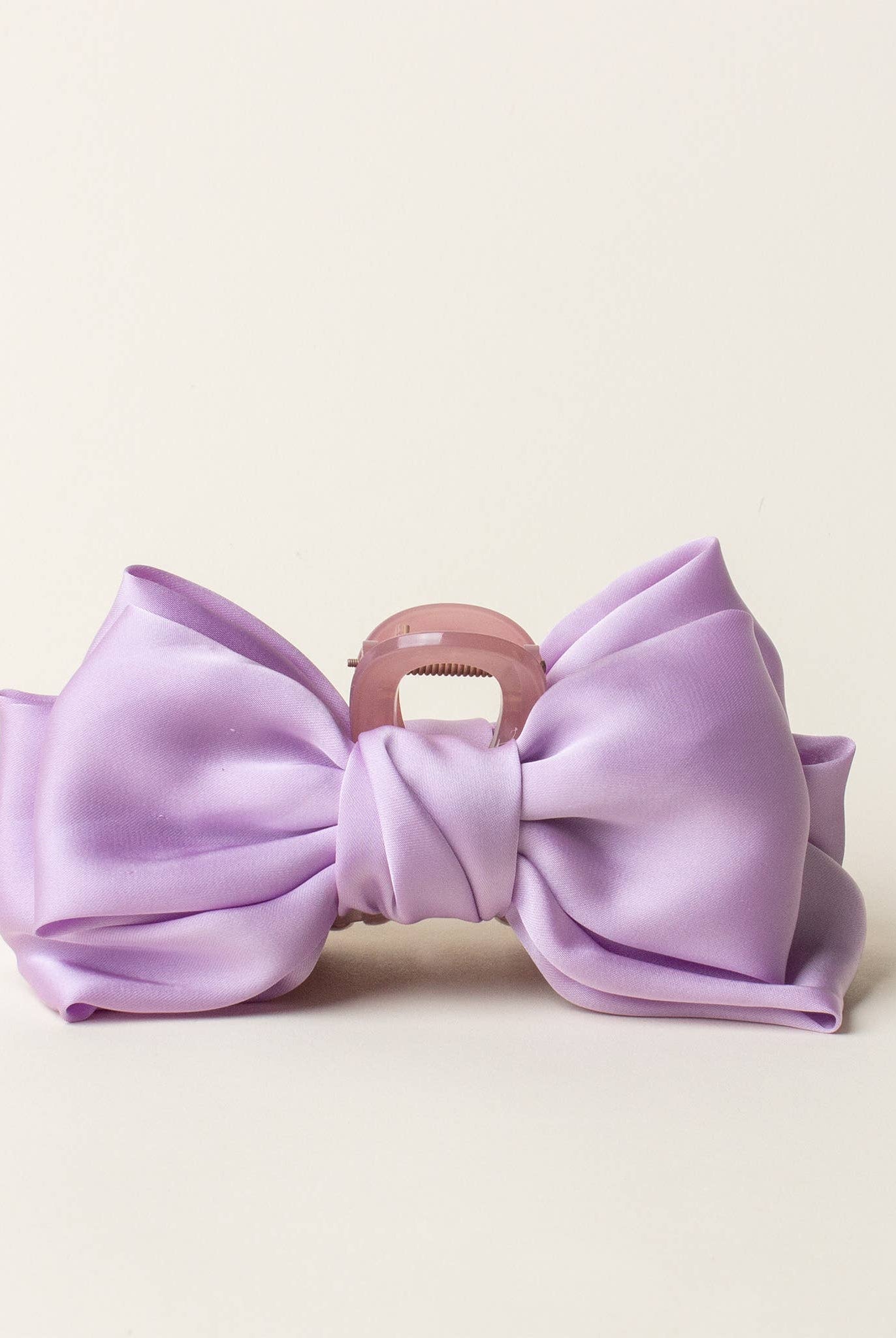 Lilac - Satin Bougie Bow Claw Clip-Hair Clip-Dear Me Southern Boutique, located in DeRidder, Louisiana