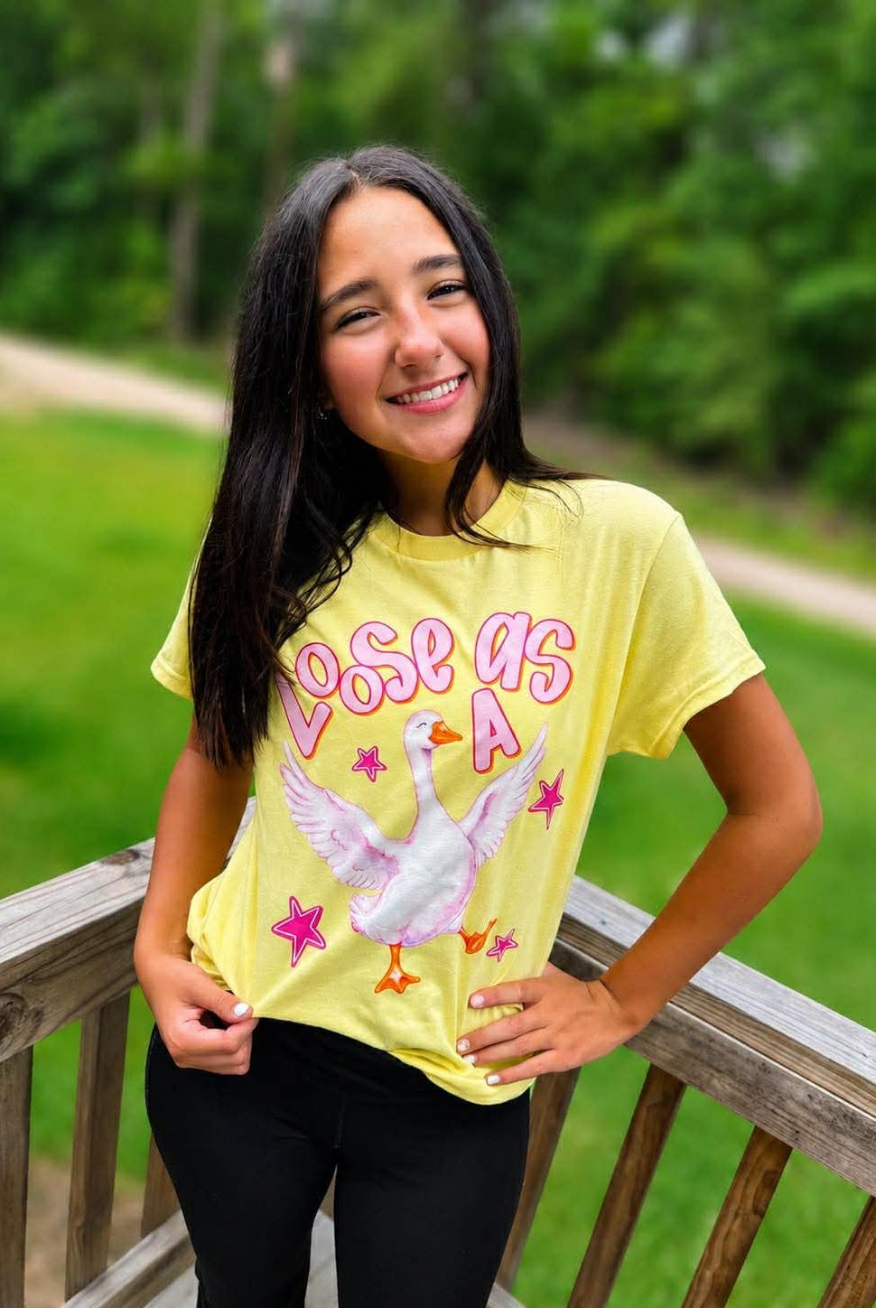 Loose As A Goose Tee-Tees-Dear Me Southern Boutique, located in DeRidder, Louisiana