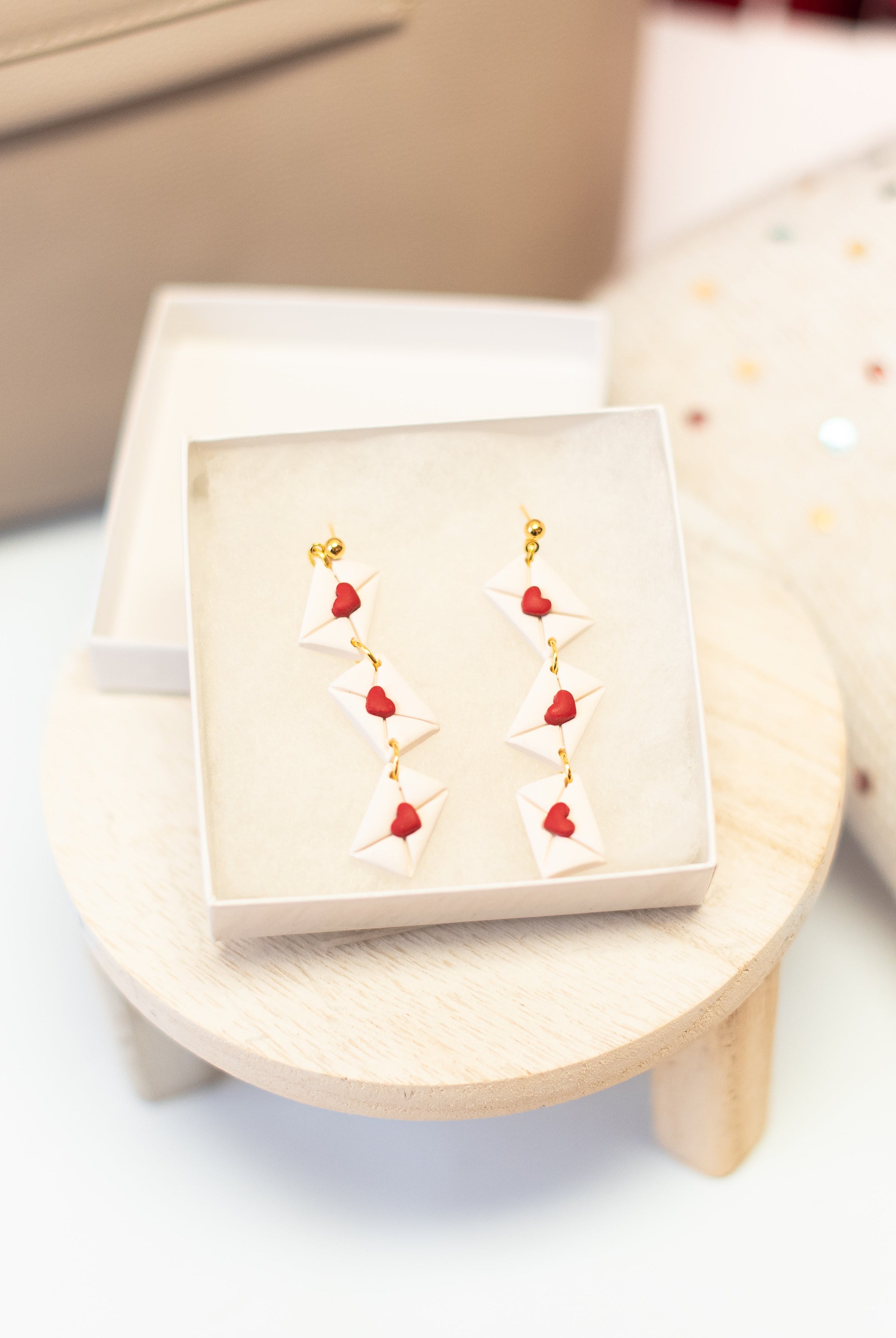 Love Letter Clay Earrings-Earrings-Dear Me Southern Boutique, located in DeRidder, Louisiana