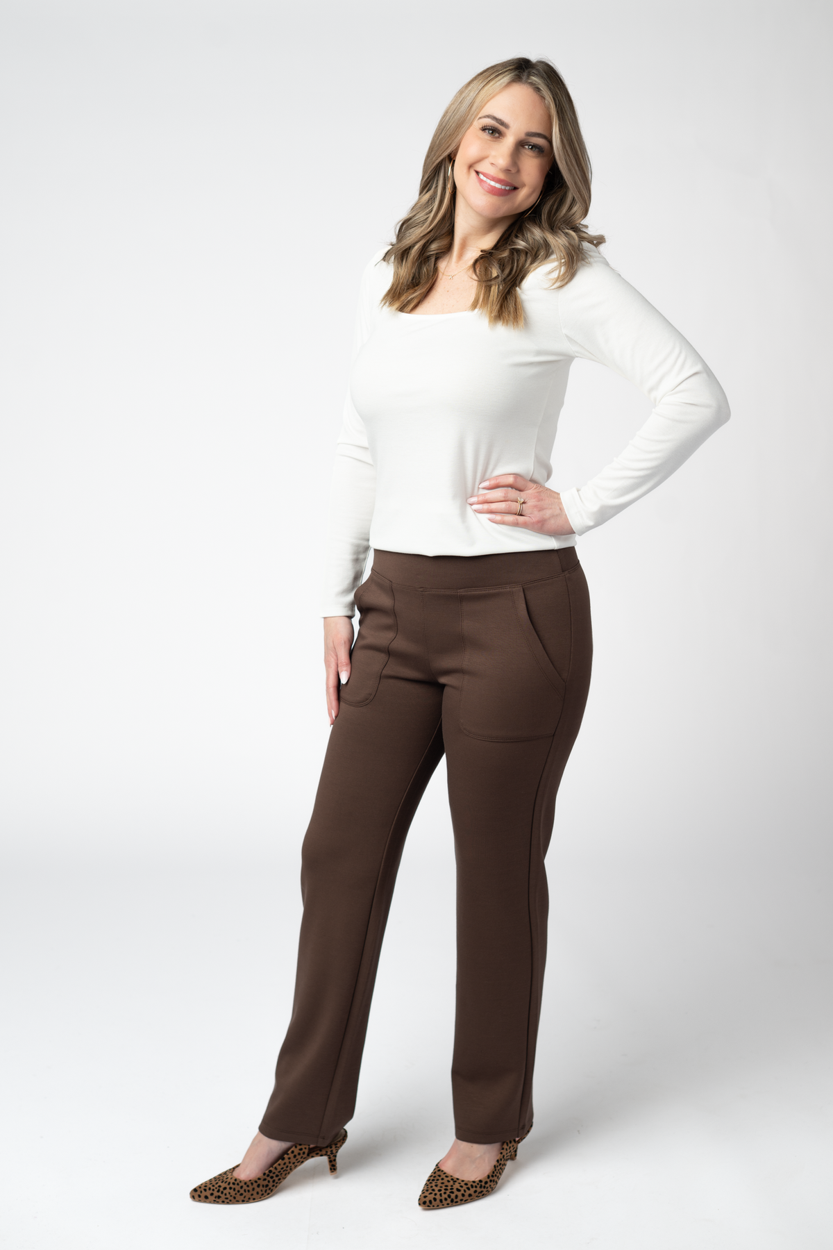 Luxe Ankle Bottoms- Brown-Other Bottoms-Dear Me Southern Boutique, located in DeRidder, Louisiana